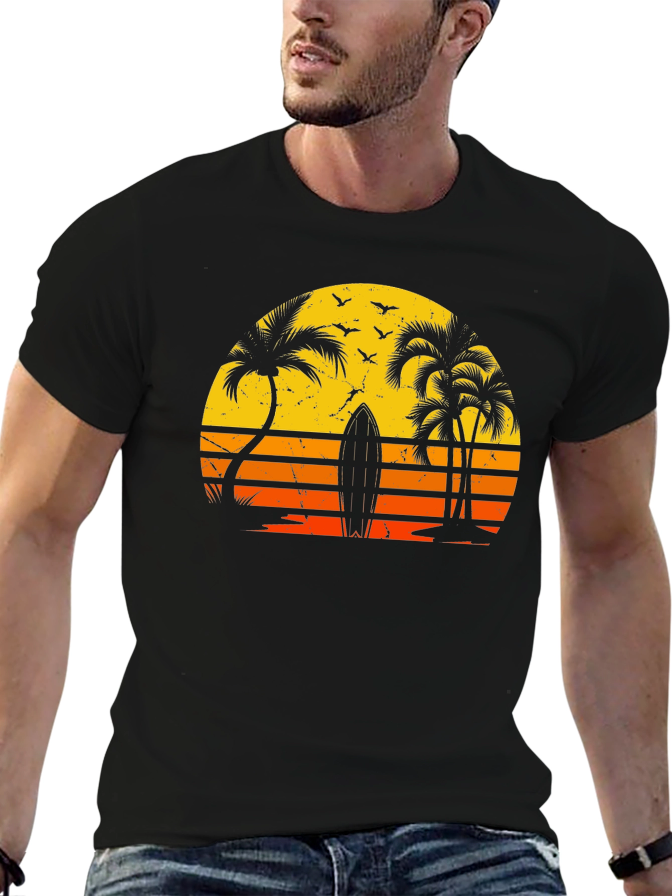 Retro Sunset Surf T-Shirt