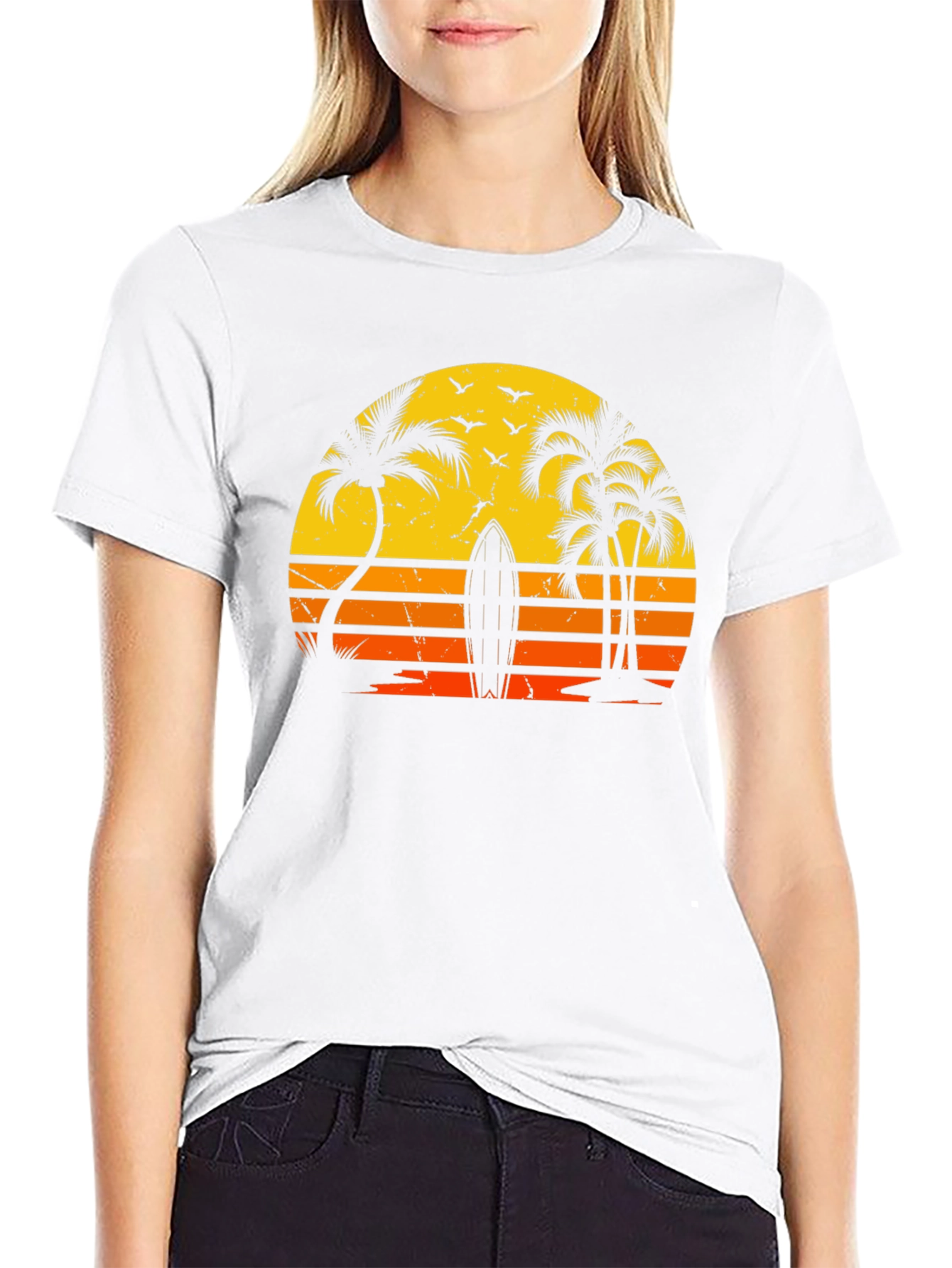 Retro Sunset Surf T-Shirt