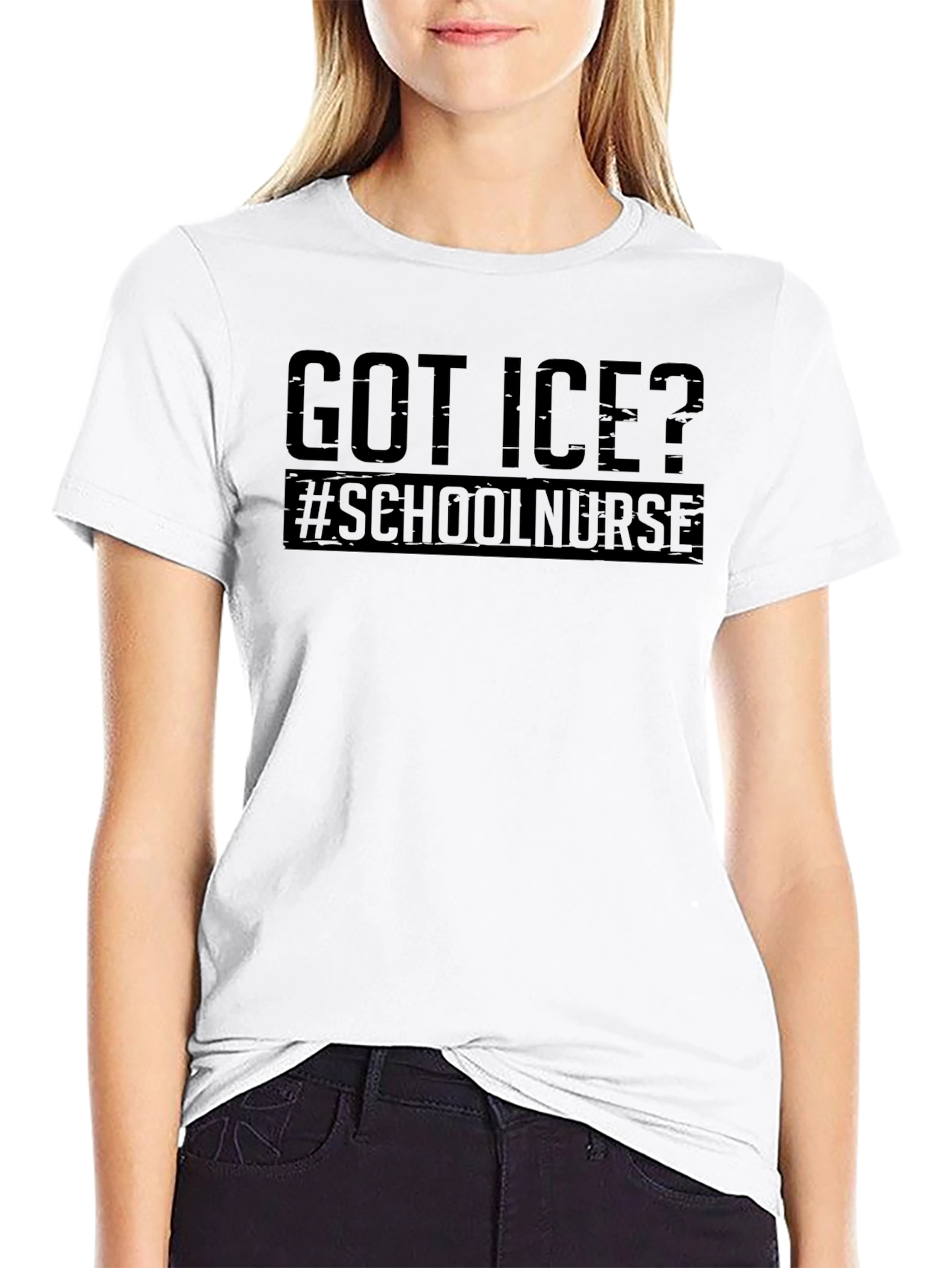 Got Ice? School Nurse Black T-Shirt