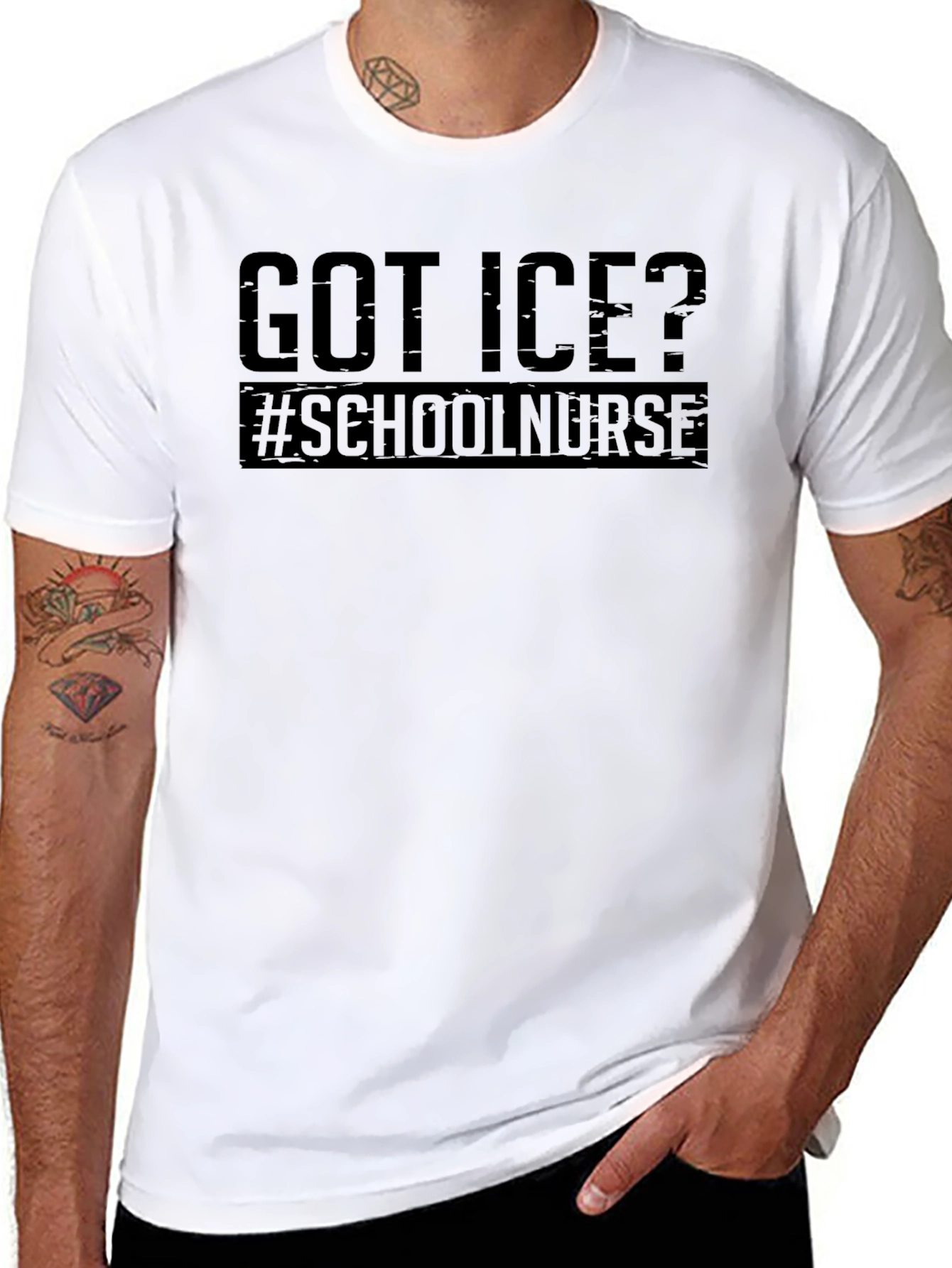Got Ice? School Nurse Black T-Shirt