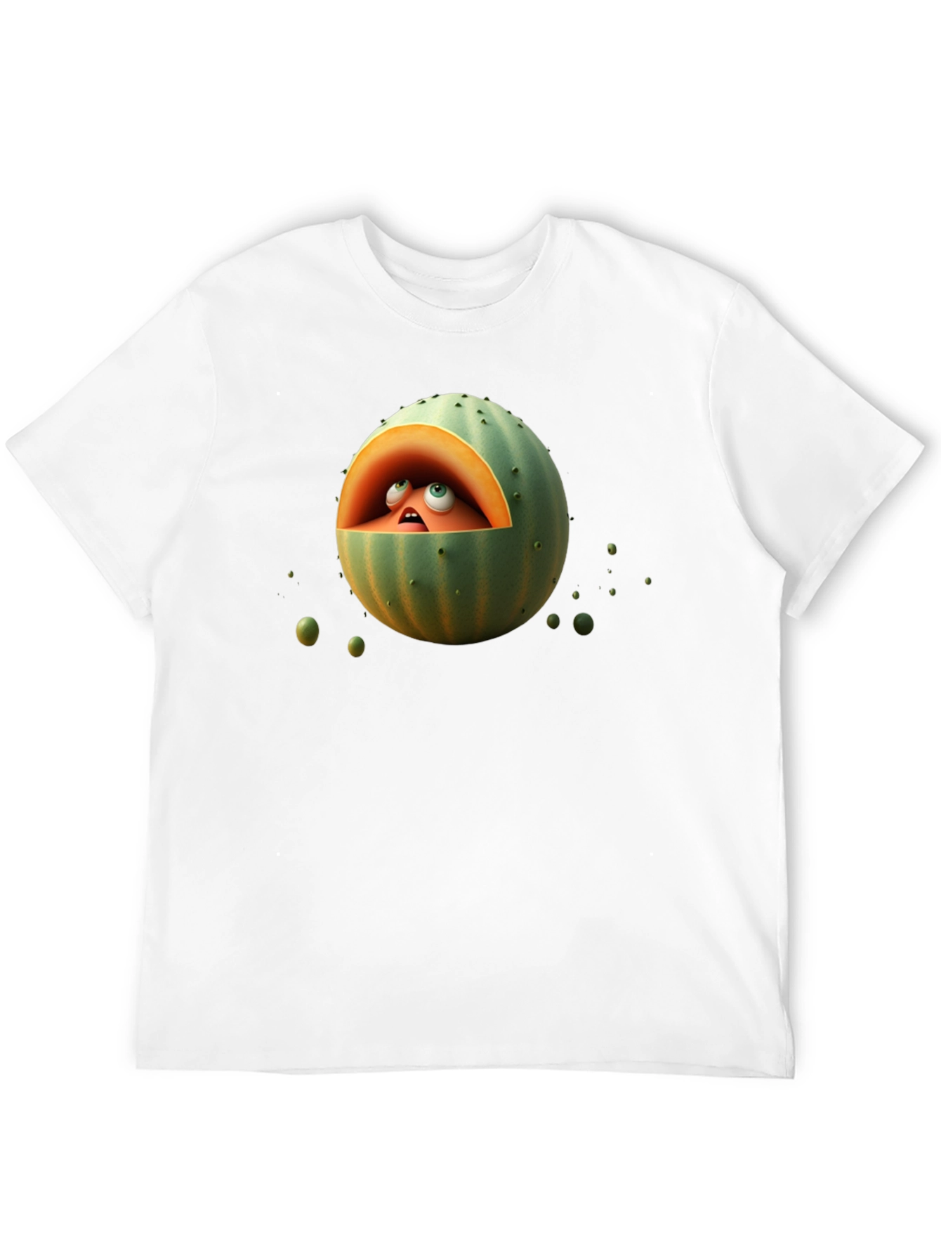 Melon Head Graphic Tee - Funny Fruit Cartoon T-Shirt
