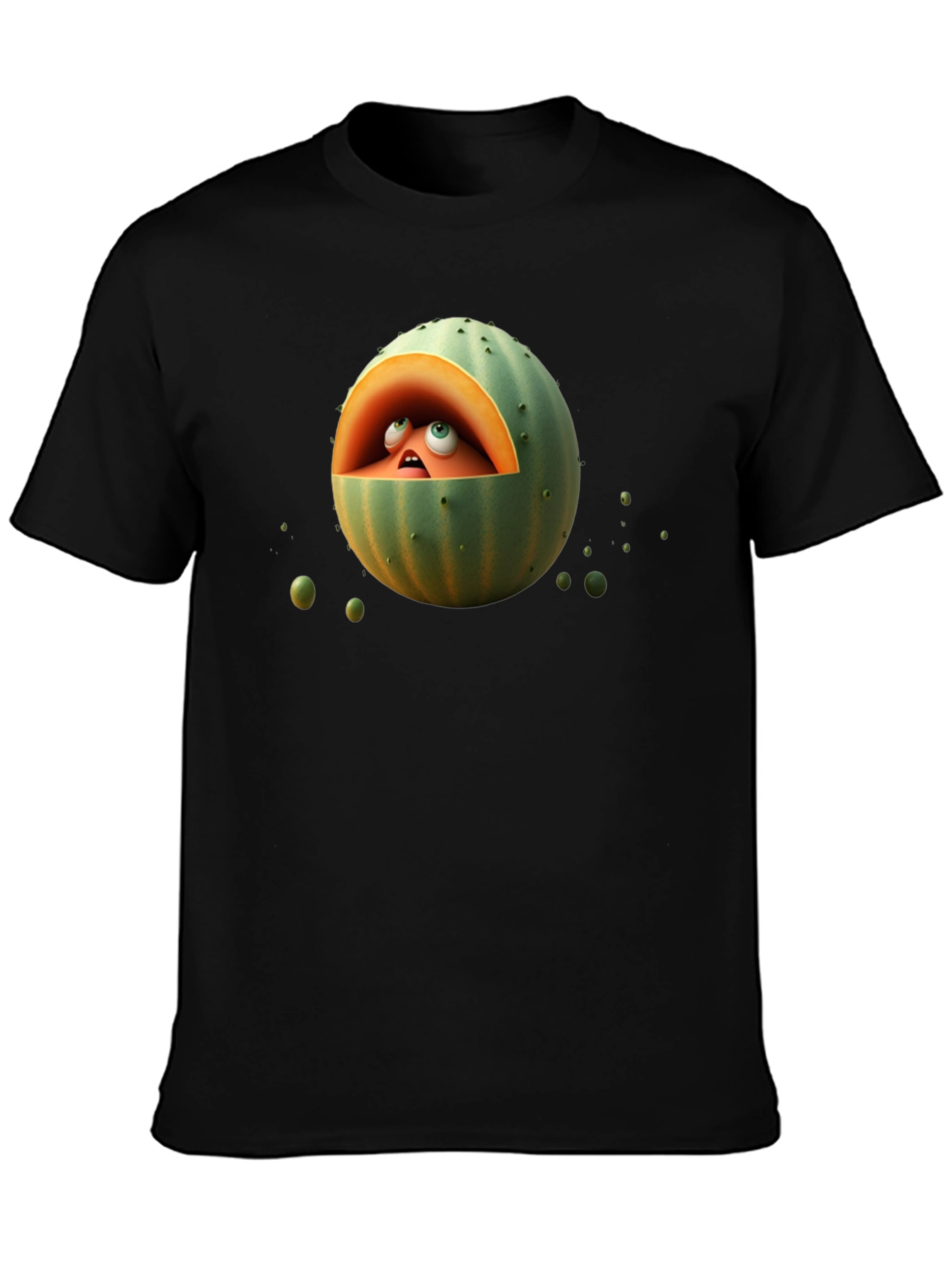 Melon Head Graphic Tee - Funny Fruit Cartoon T-Shirt