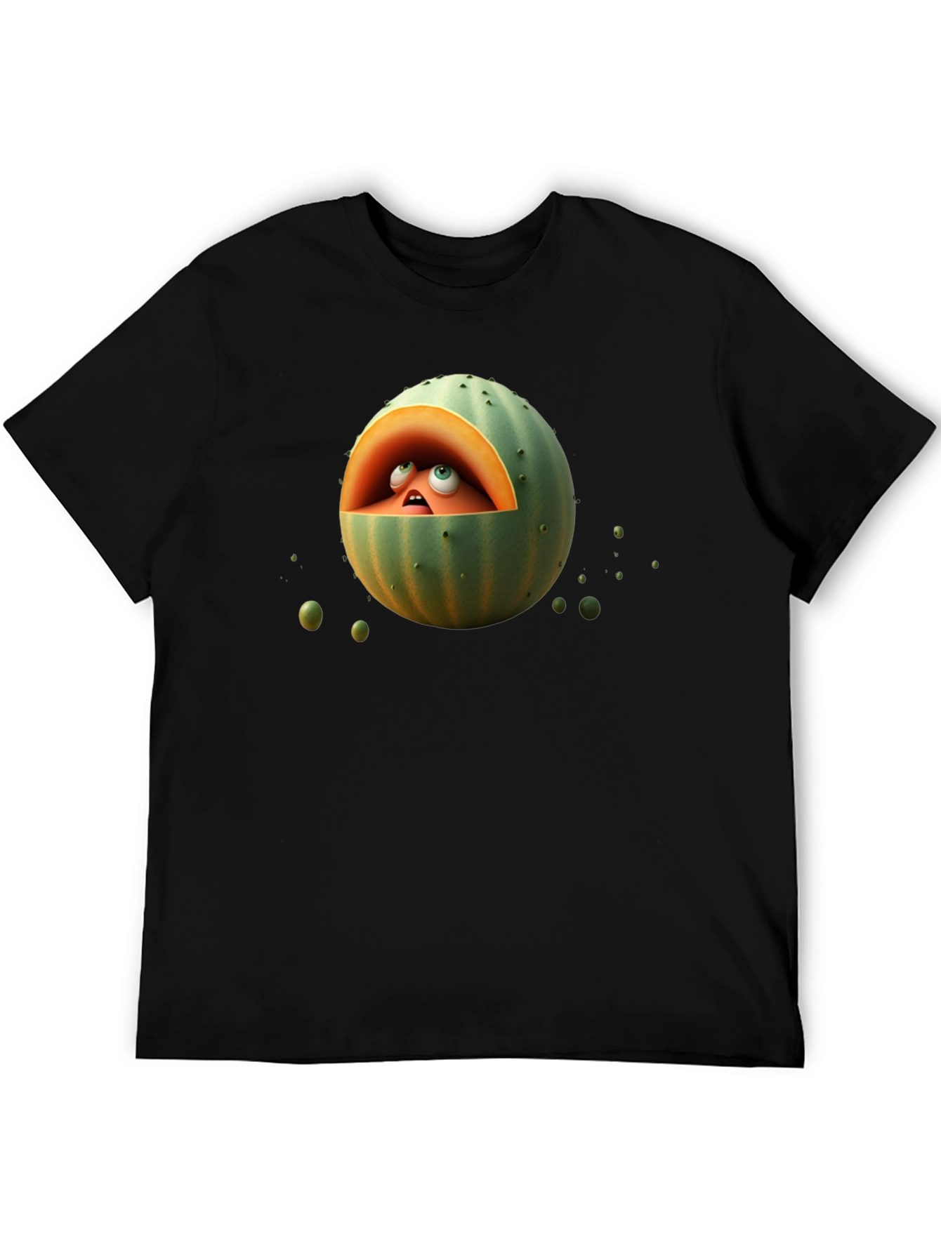 Melon Head Graphic Tee - Funny Fruit Cartoon T-Shirt