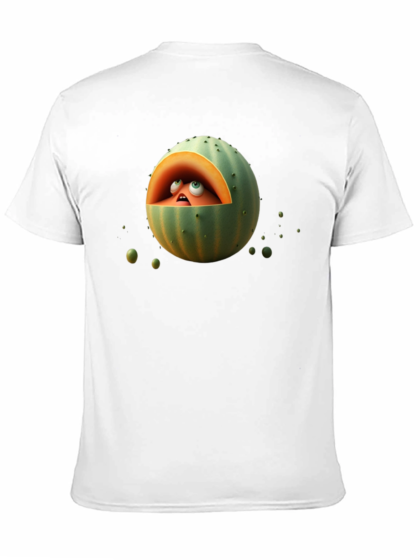 Melon Head Graphic Tee - Funny Fruit Cartoon T-Shirt