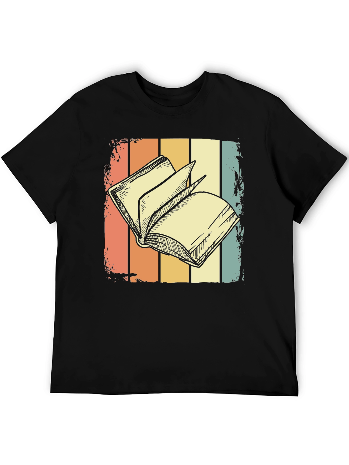 Retro Book Lover T-Shirt - Stylish Reading Design