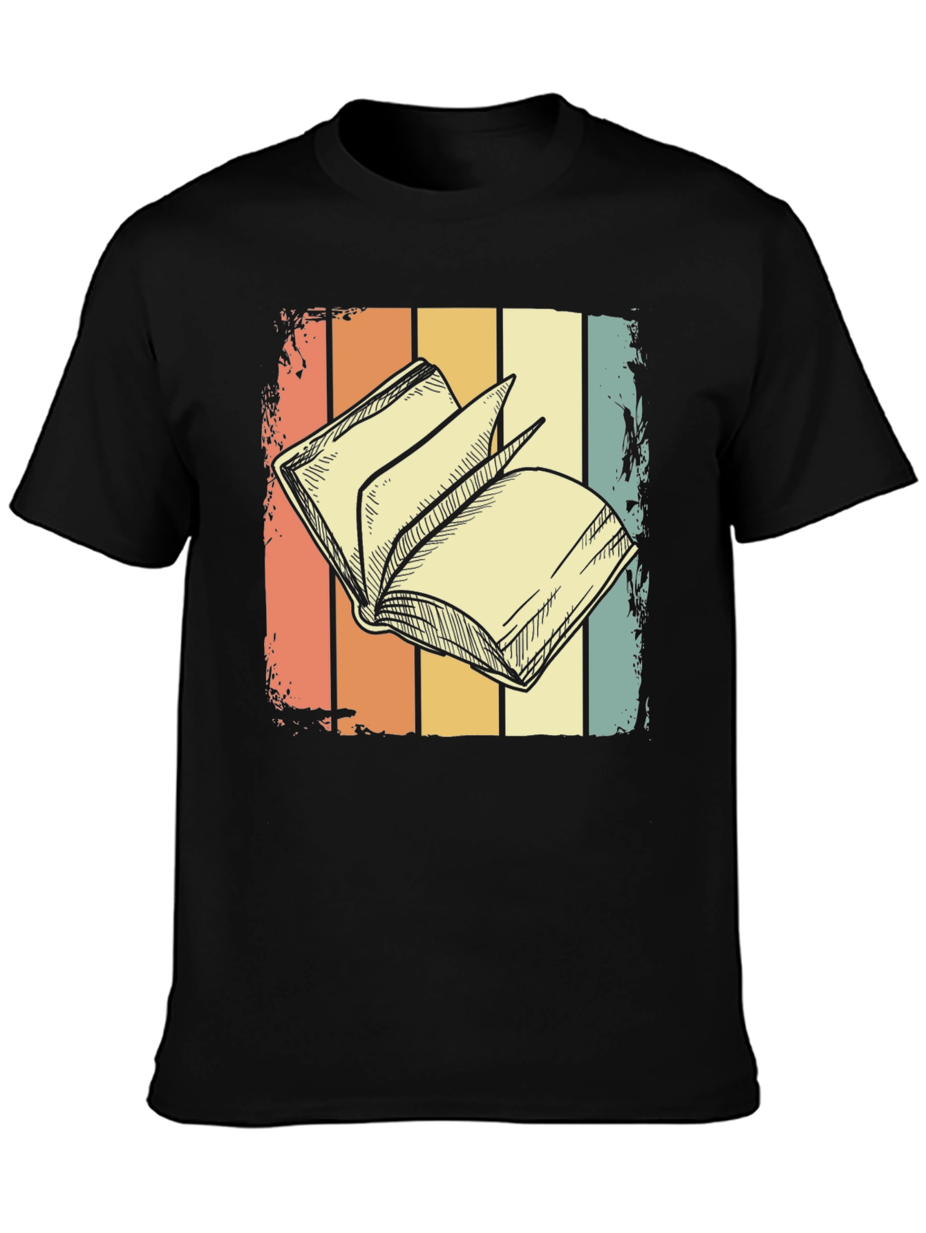 Retro Book Lover T-Shirt - Stylish Reading Design