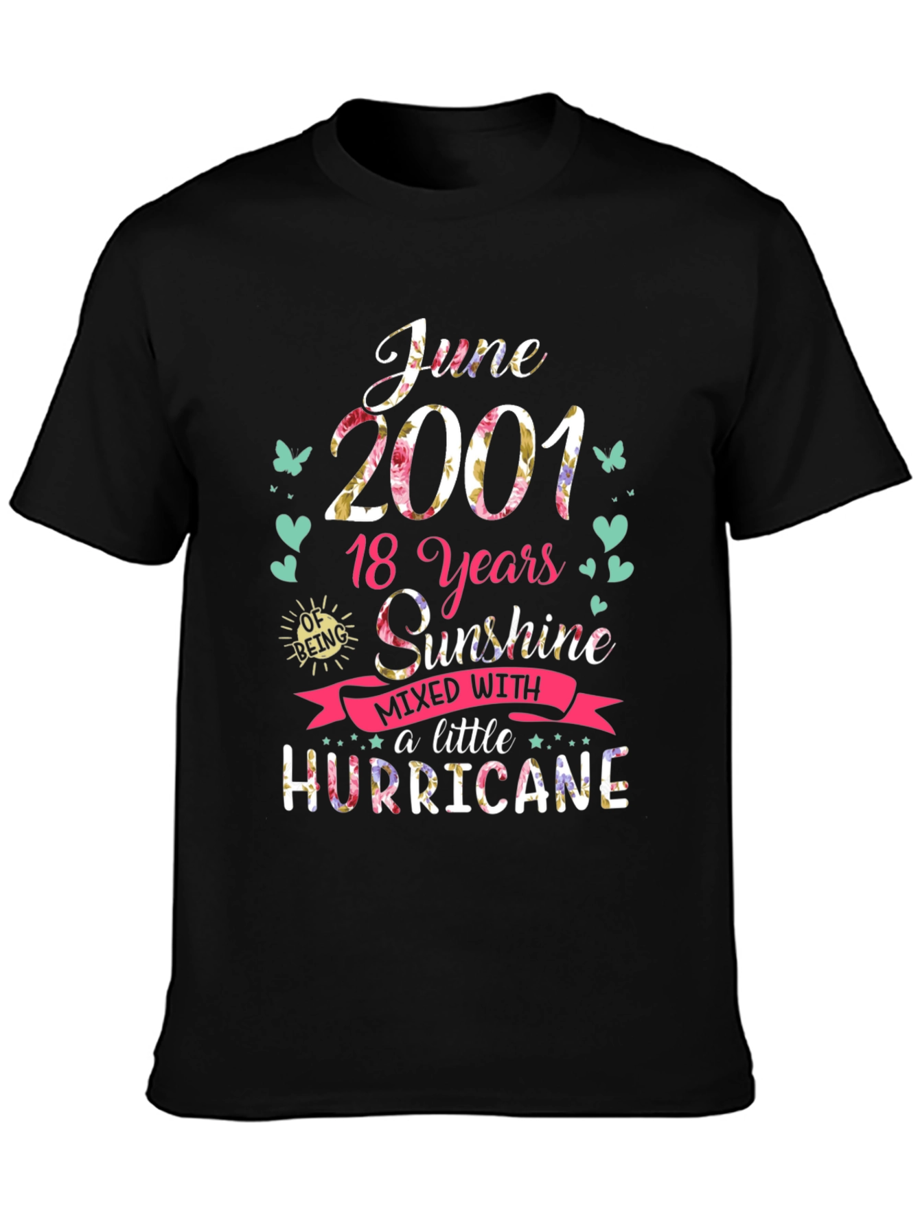 June 2001 T-Shirt: 18 Years Sunshine & Hurricane Tee