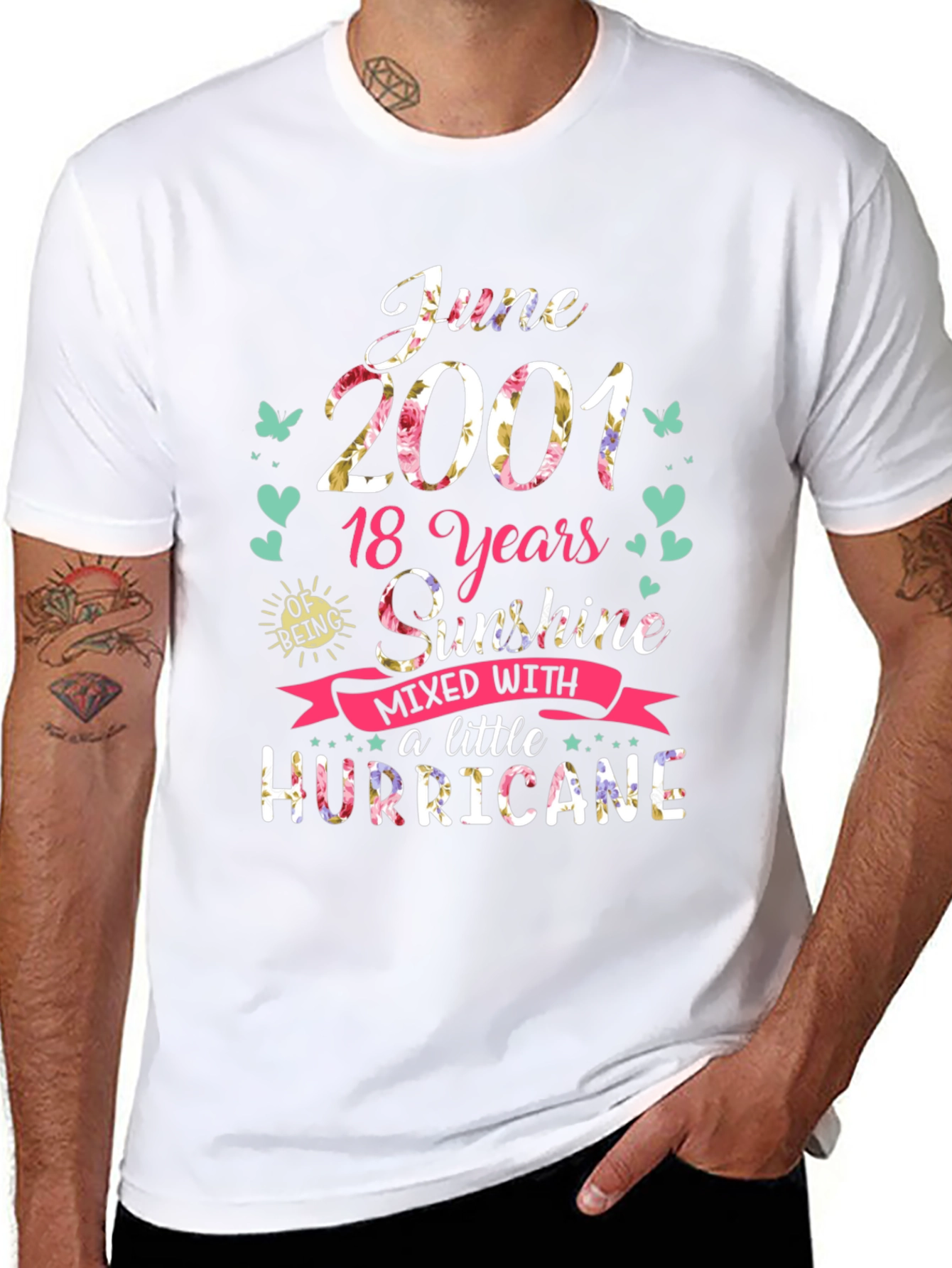 June 2001 T-Shirt: 18 Years Sunshine & Hurricane Tee