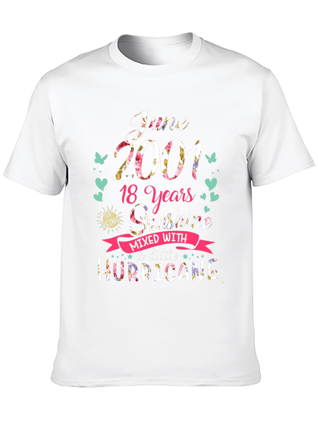 June 2001 T-Shirt: 18 Years Sunshine & Hurricane Tee