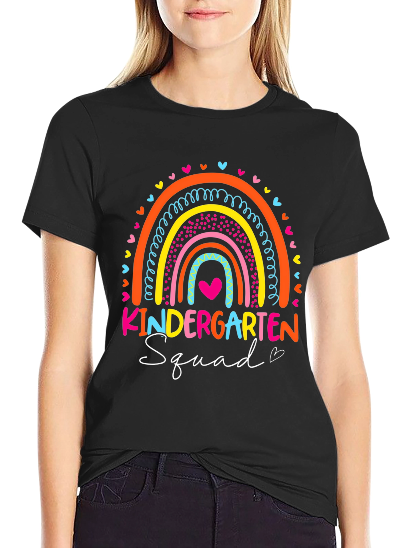 Kindergarten Squad Rainbow Graphic T-Shirt