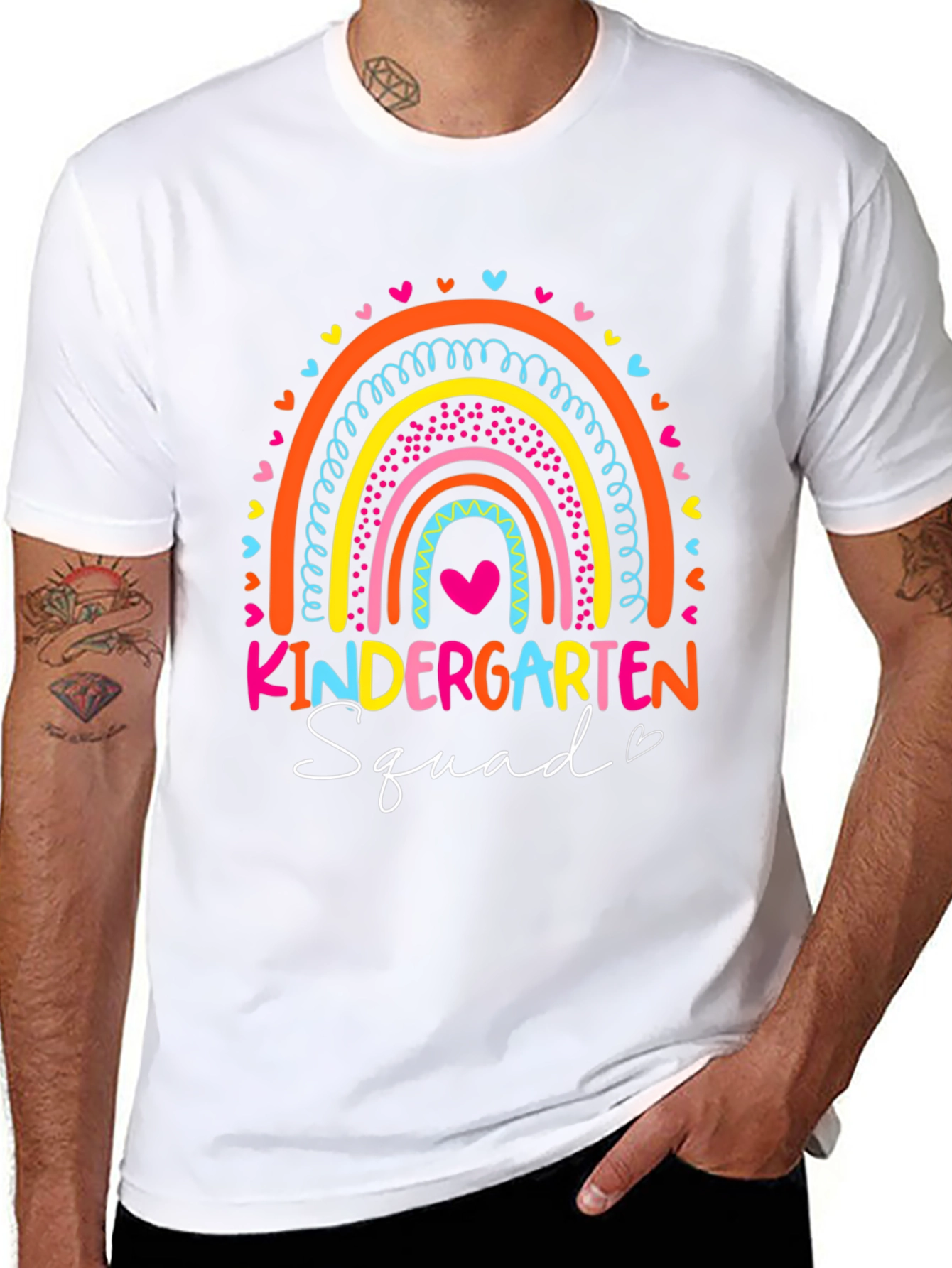 Kindergarten Squad Rainbow Graphic T-Shirt