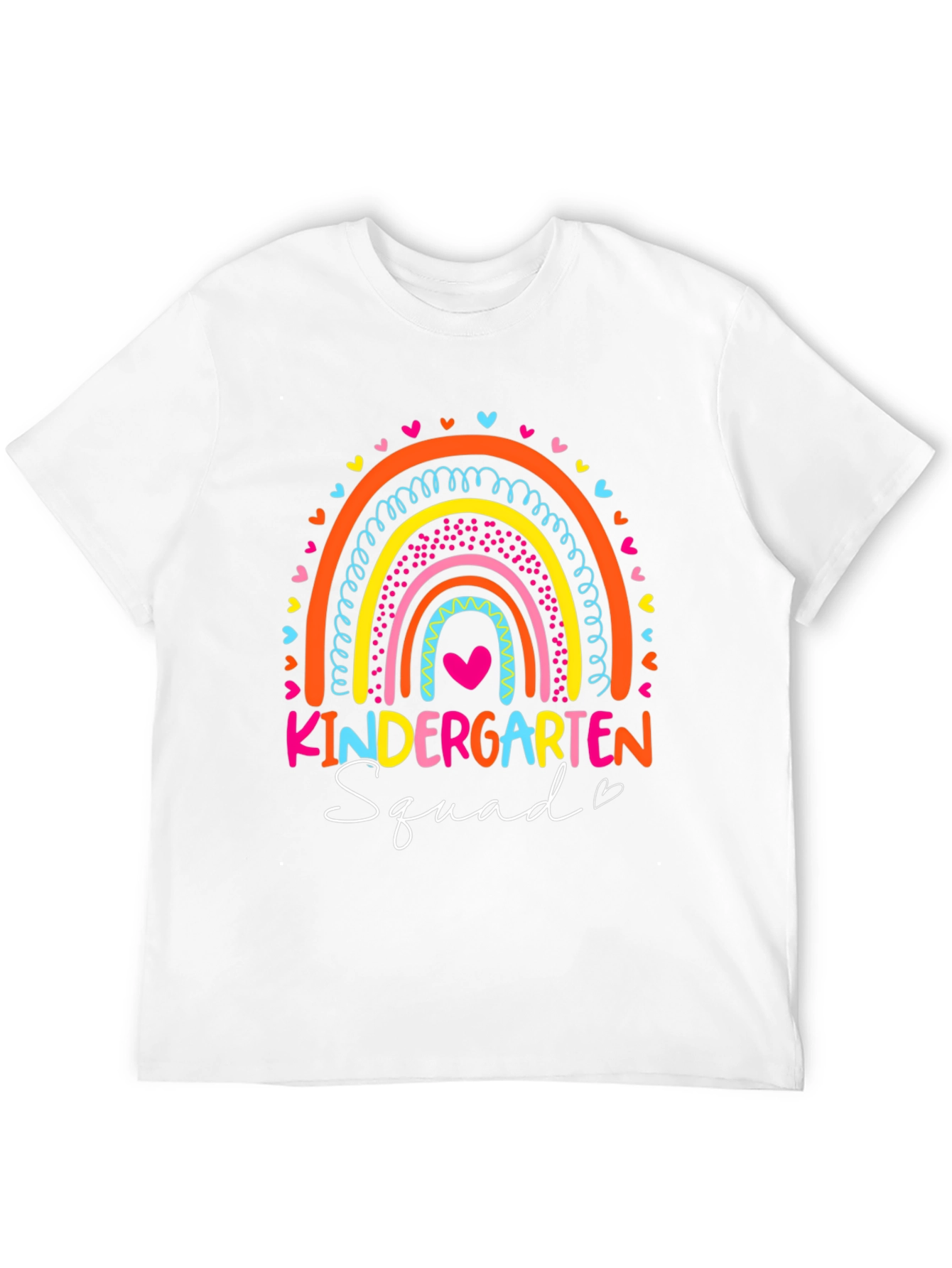 Kindergarten Squad Rainbow Graphic T-Shirt