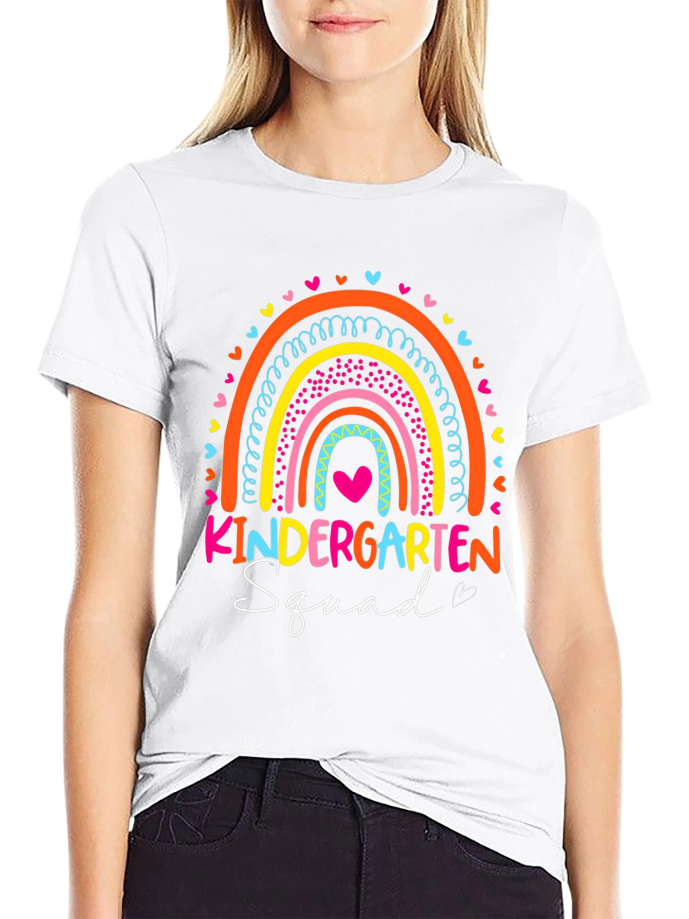 Kindergarten Squad Rainbow Graphic T-Shirt