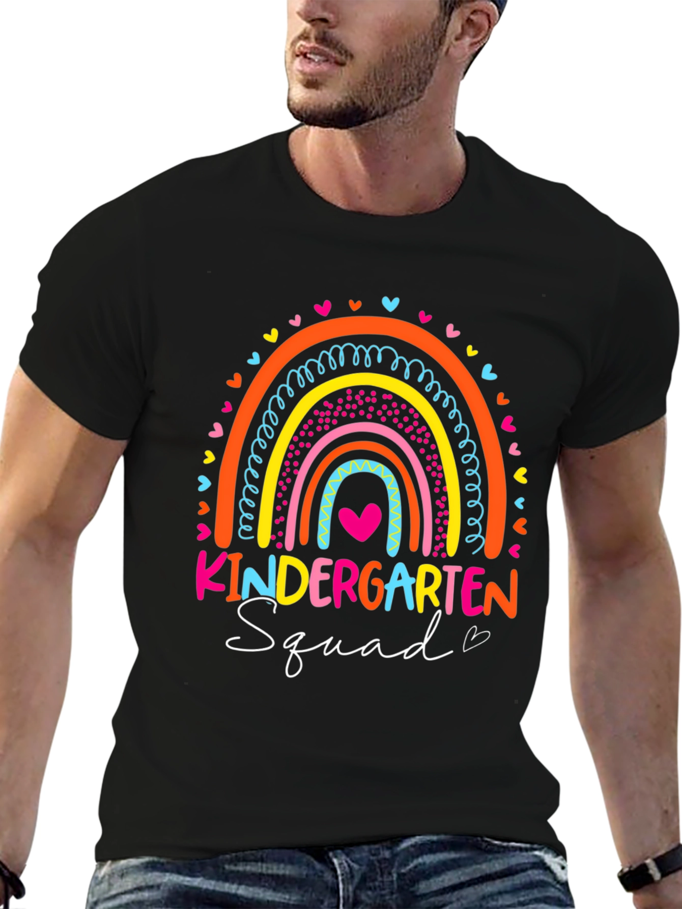 Kindergarten Squad Rainbow Graphic T-Shirt