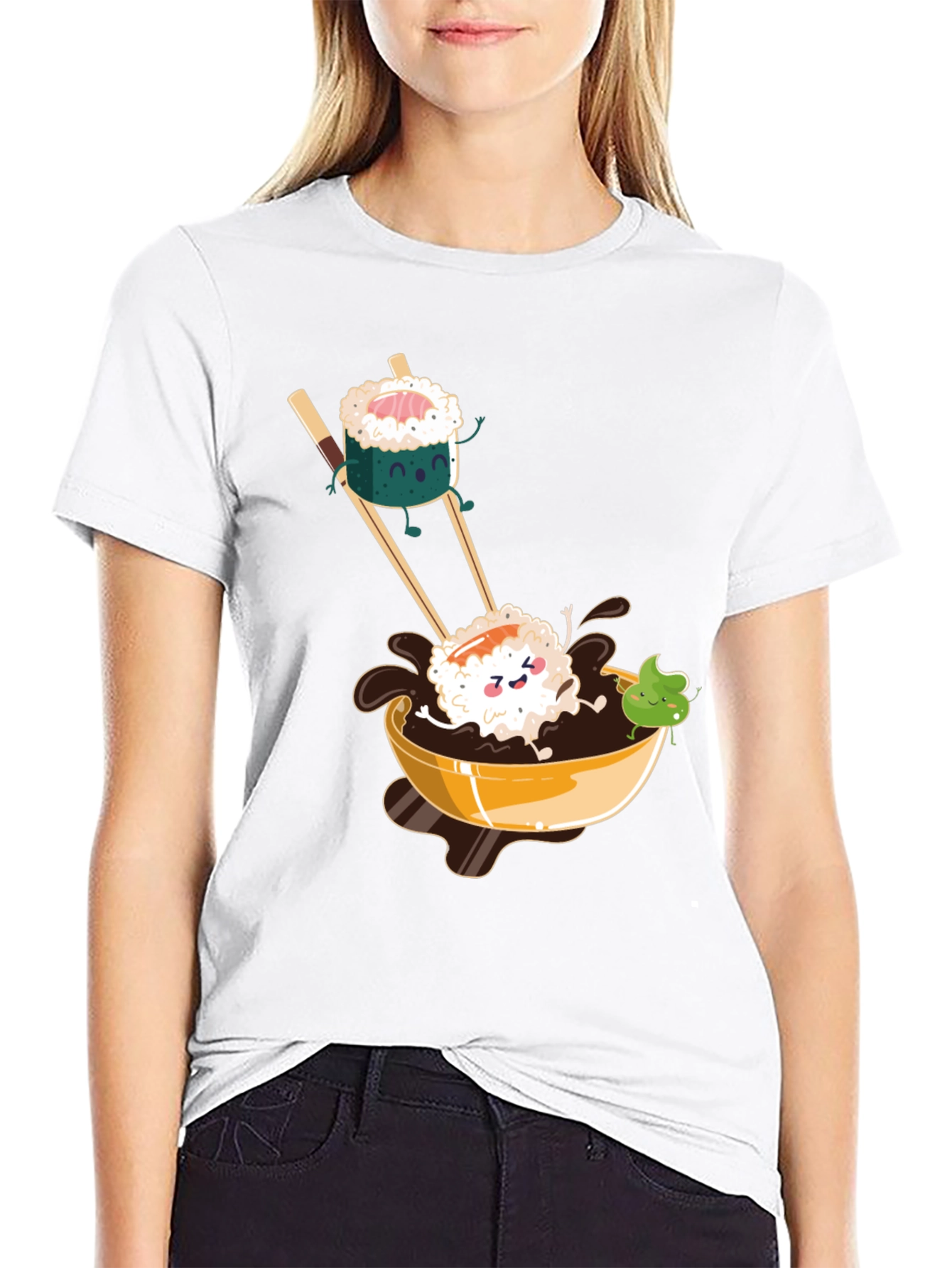 Sushi Lover T-Shirt: Cute Cartoon Design