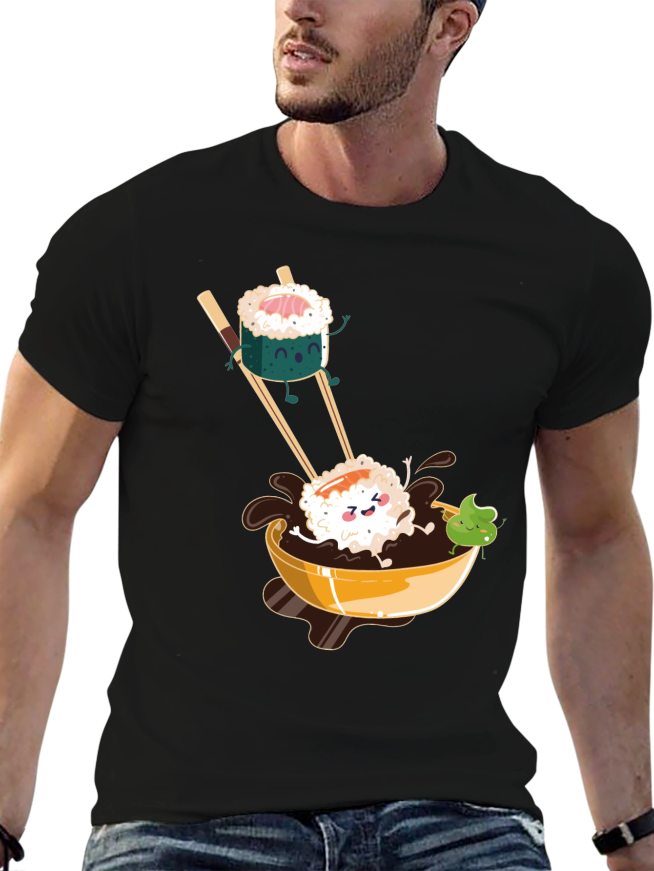 Sushi Lover T-Shirt: Cute Cartoon Design
