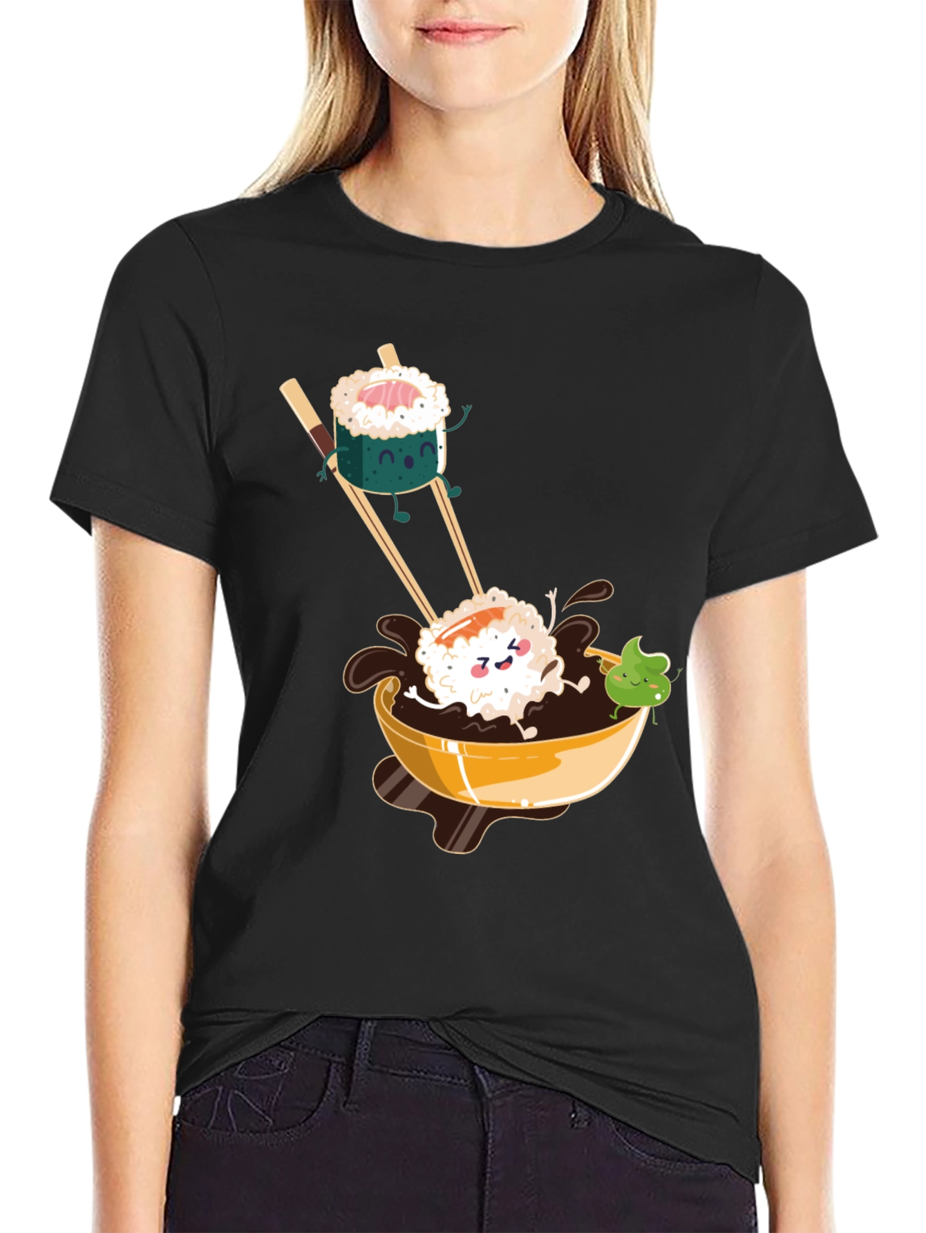 Sushi Lover T-Shirt: Cute Cartoon Design