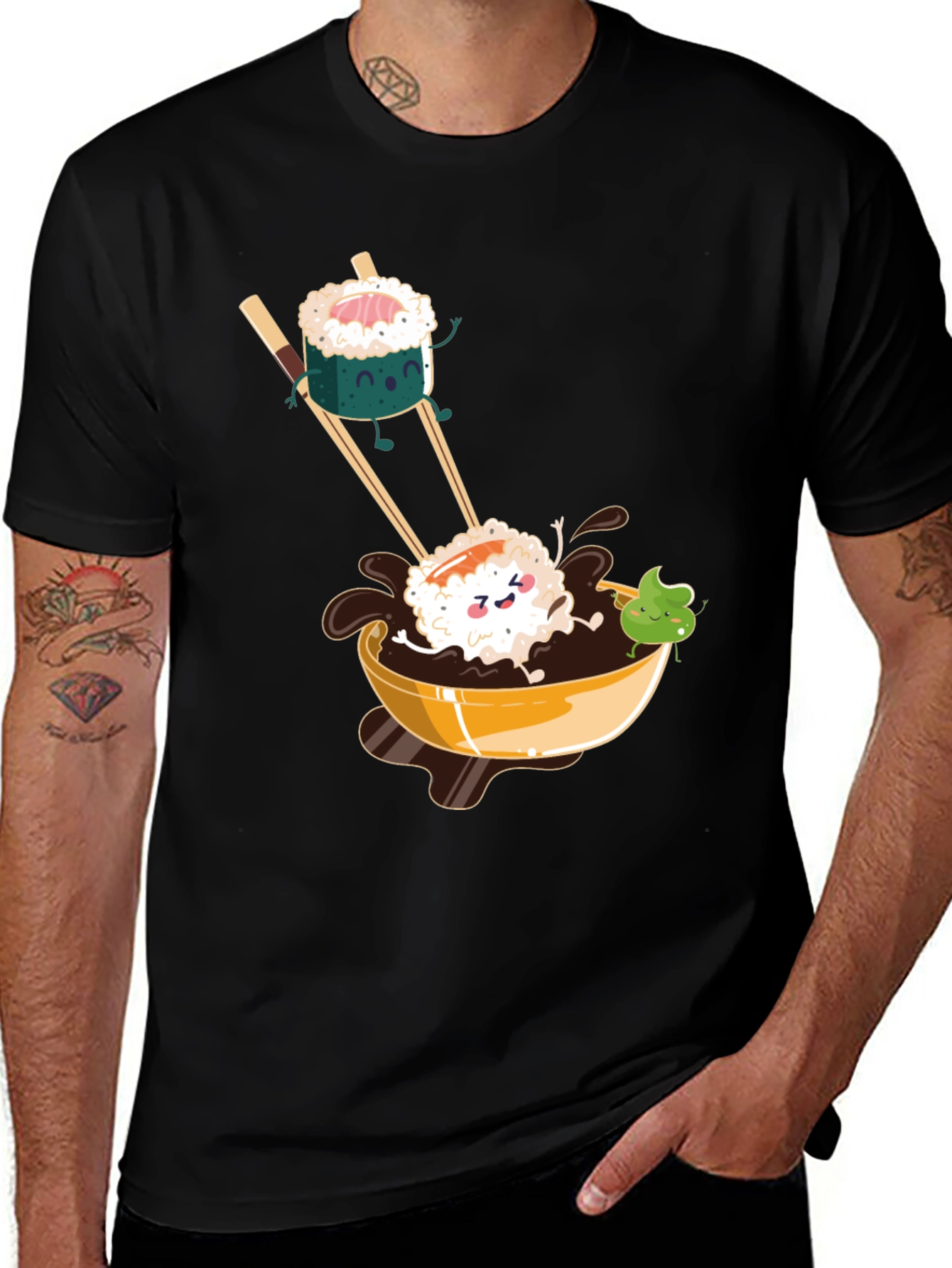 Sushi Lover T-Shirt: Cute Cartoon Design