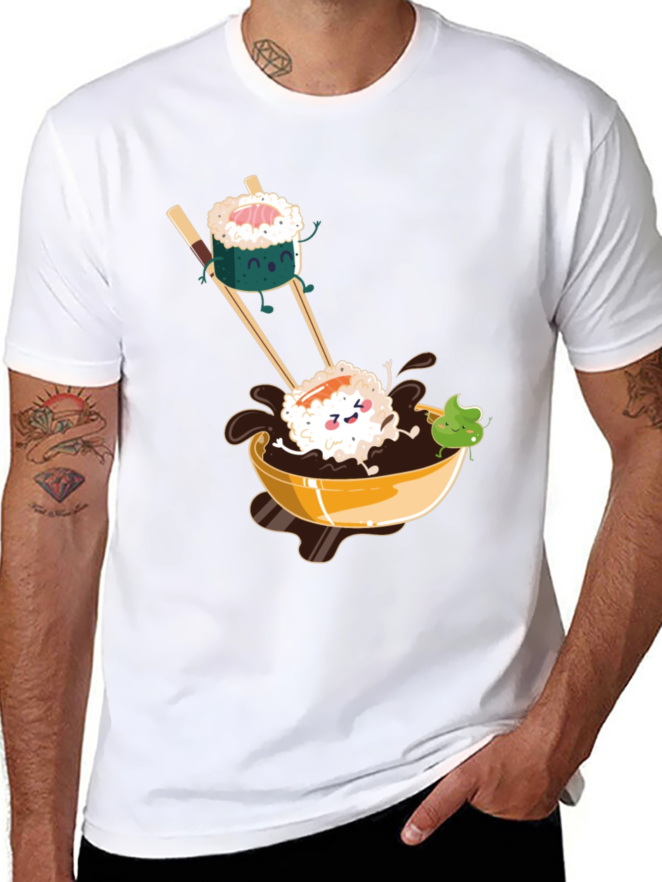 Sushi Lover T-Shirt: Cute Cartoon Design