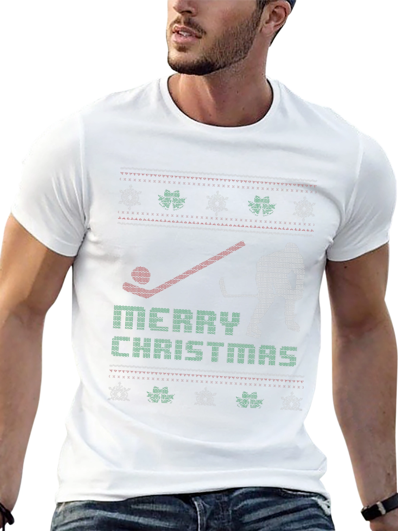 Ugly Christmas Hockey Sweater T-Shirt