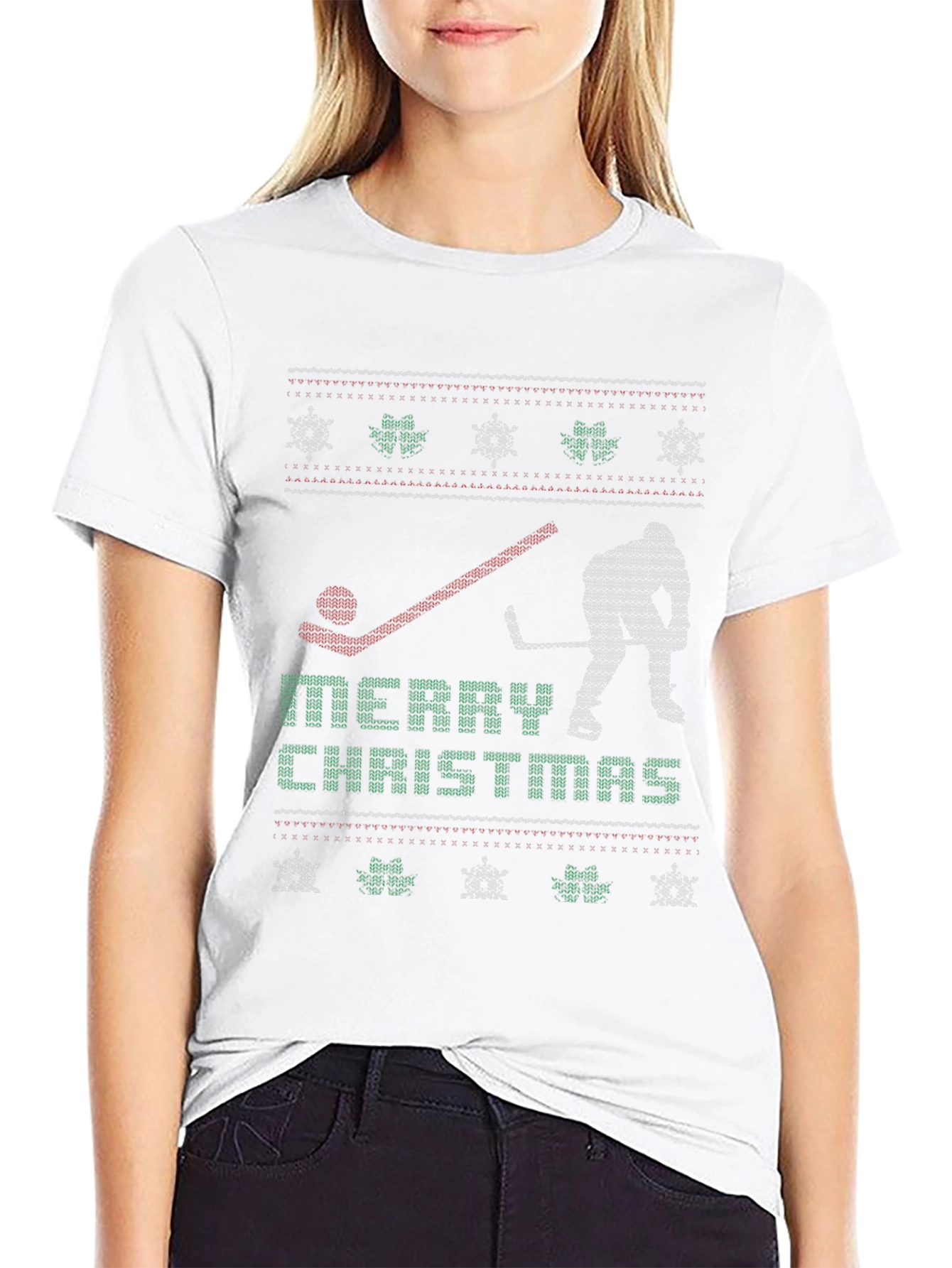 Ugly Christmas Hockey Sweater T-Shirt