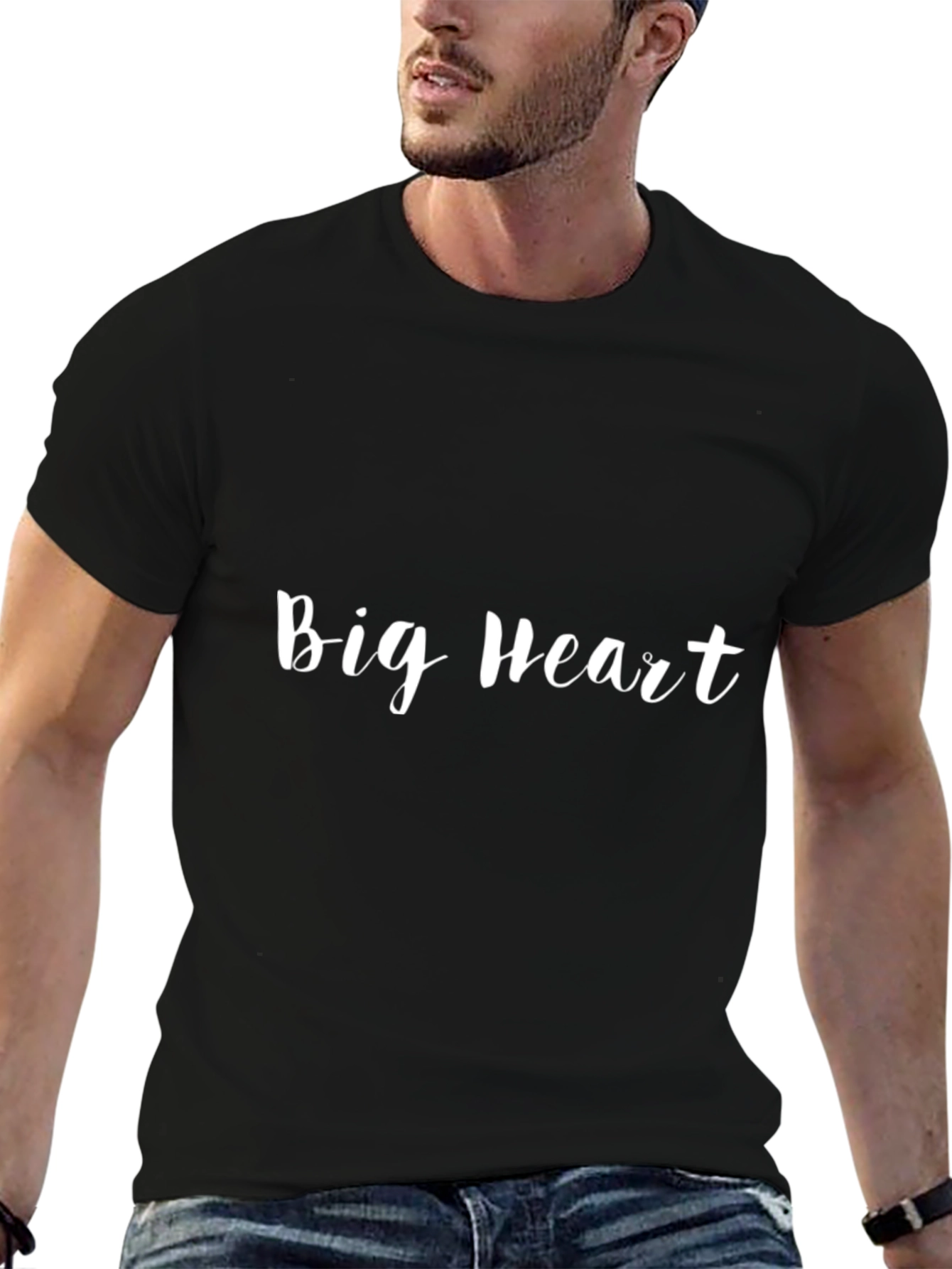 Big Heart Graphic Tee - Soft Cotton Casual T-Shirt