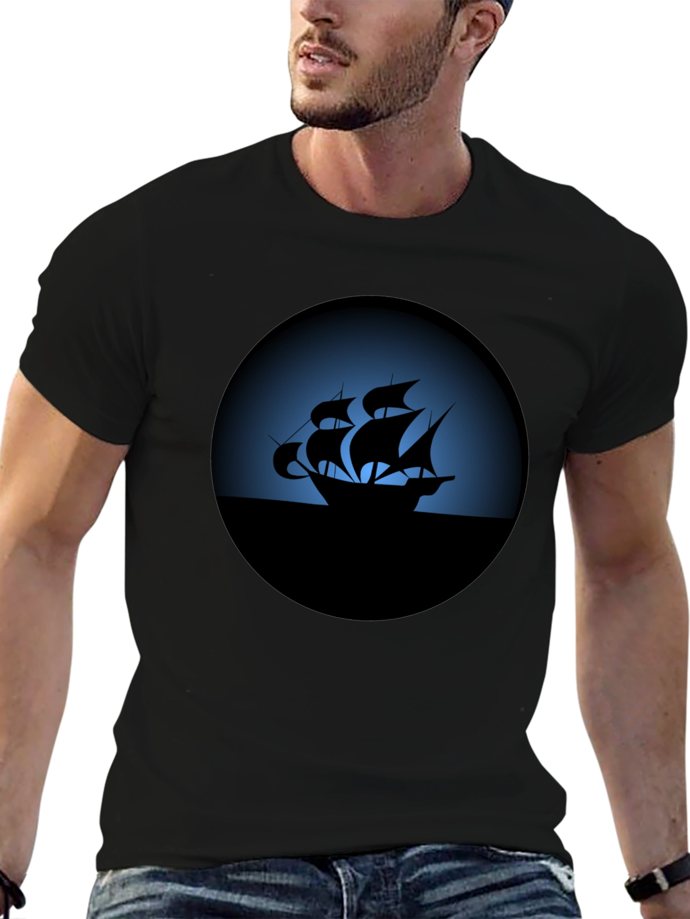 Nautical Silhouette Tee - Black