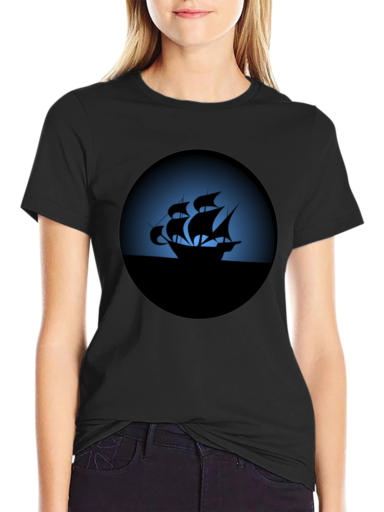 Nautical Silhouette Tee - Black