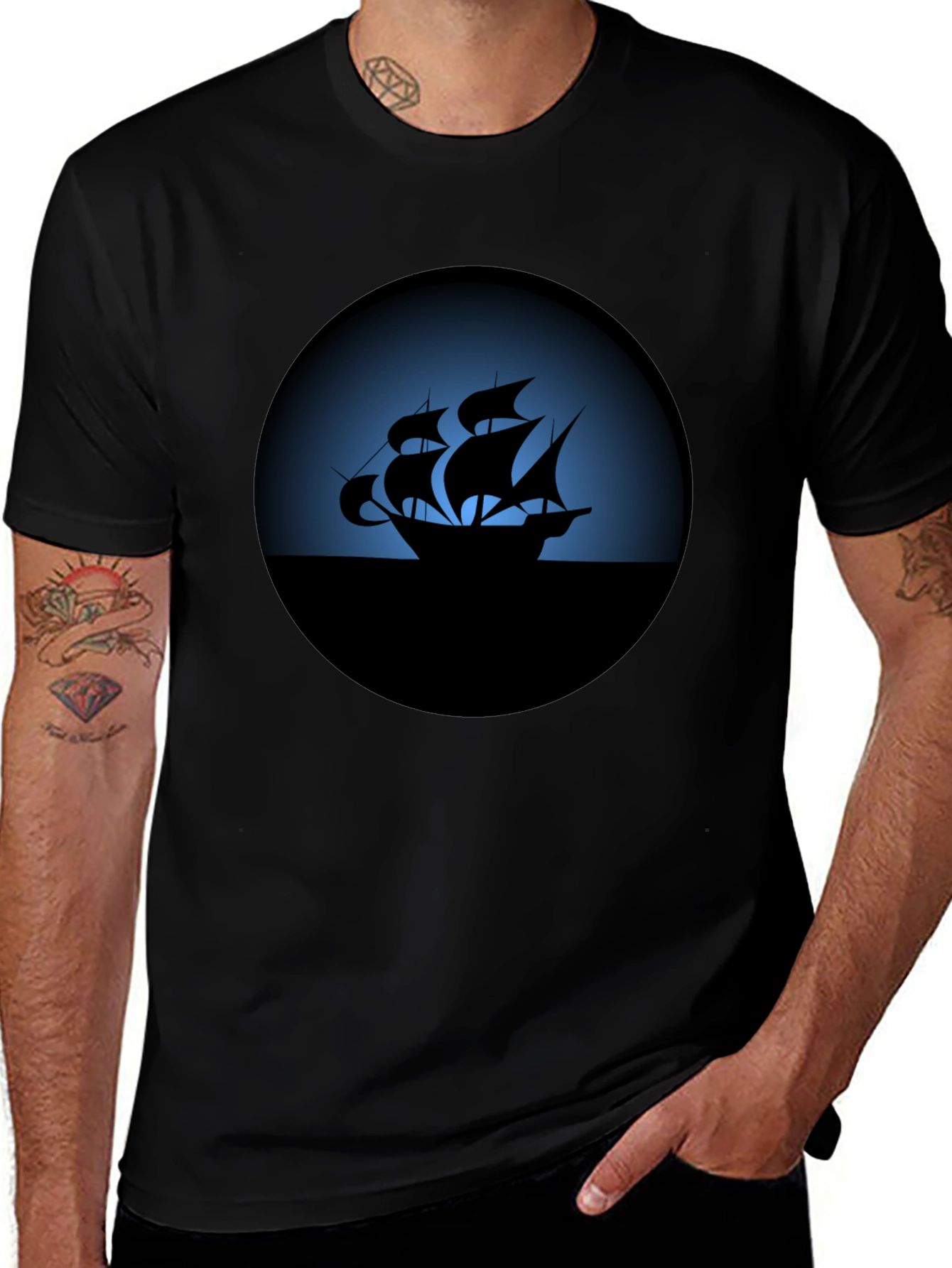 Nautical Silhouette Tee - Black