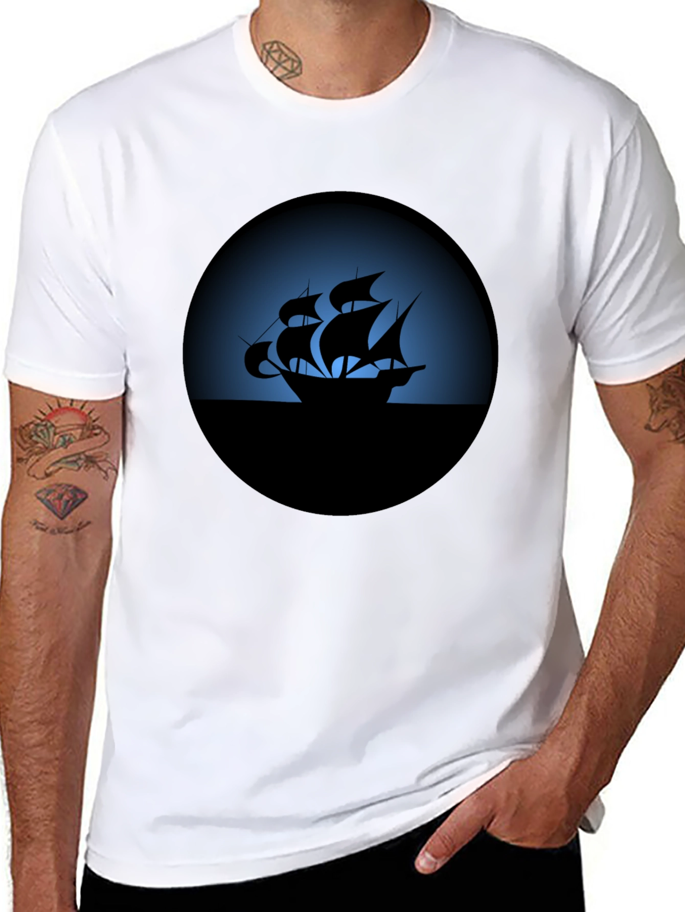 Nautical Silhouette Tee - Black