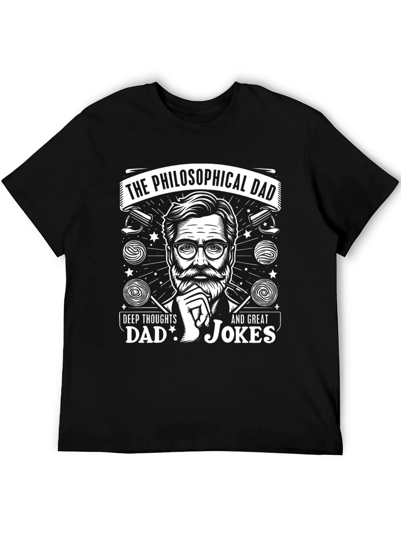 Philosophical Dad T-Shirt - Deep Thoughts & Great Jokes
