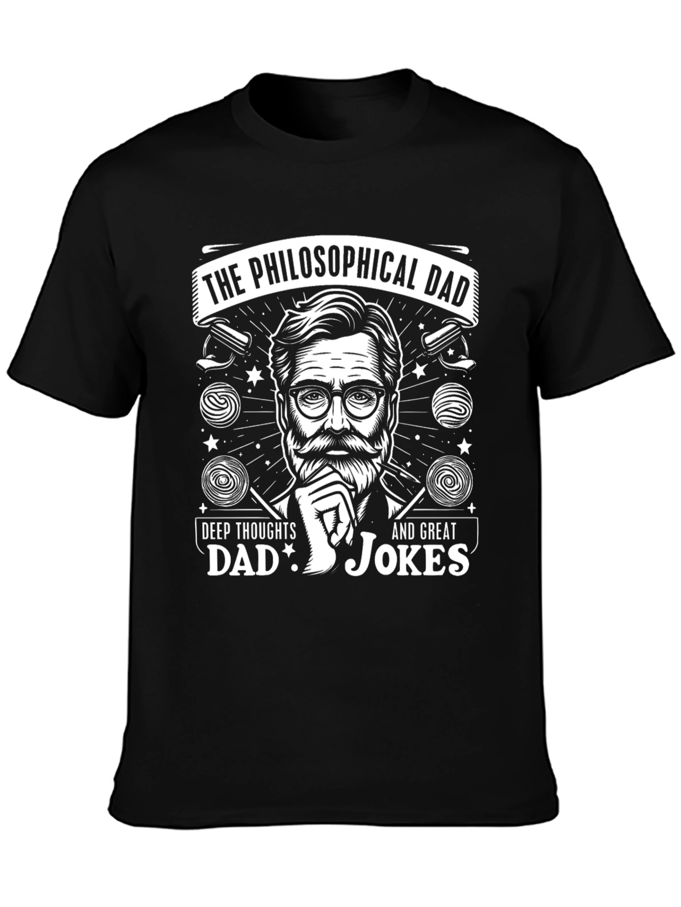 Philosophical Dad T-Shirt - Deep Thoughts & Great Jokes