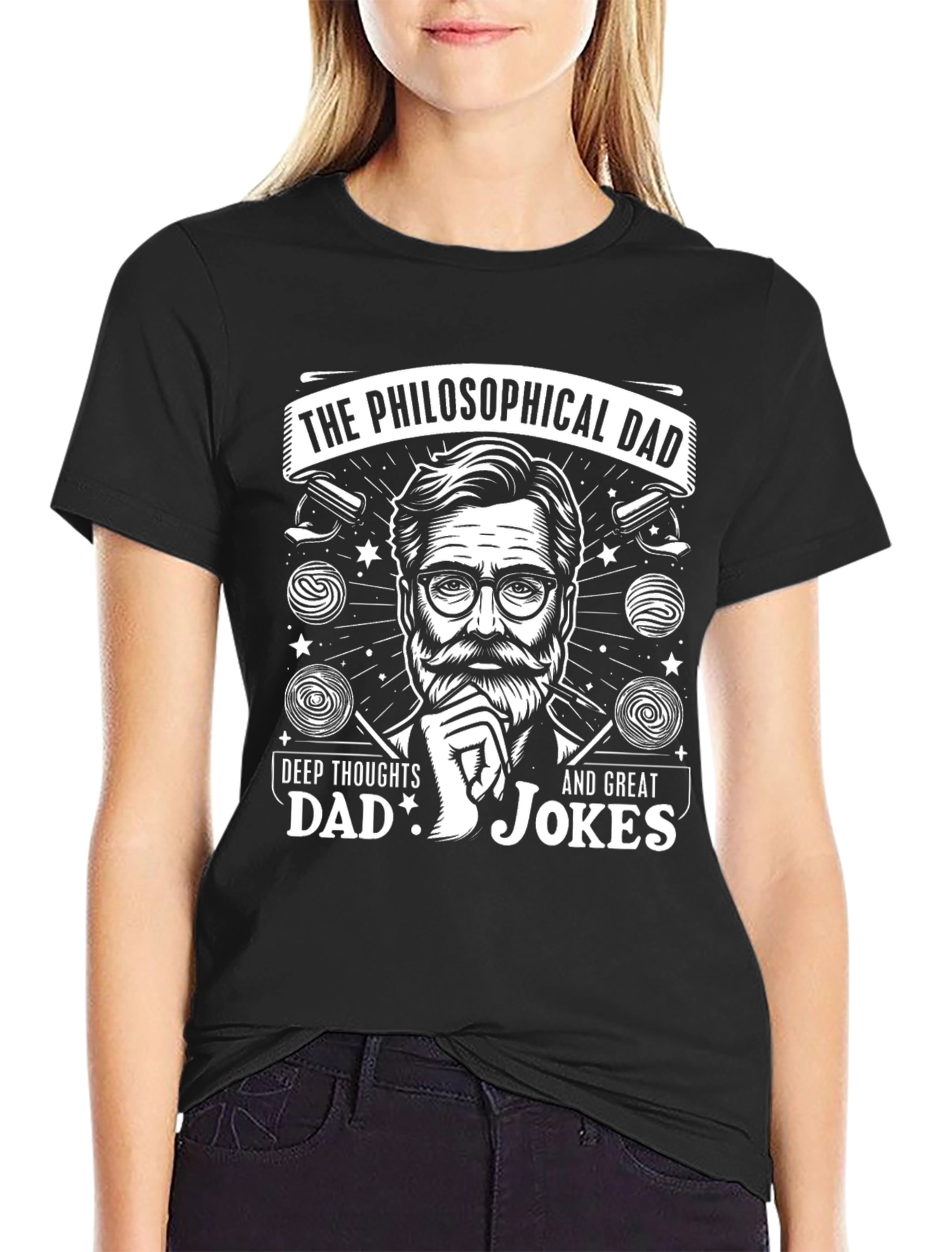 Philosophical Dad T-Shirt - Deep Thoughts & Great Jokes