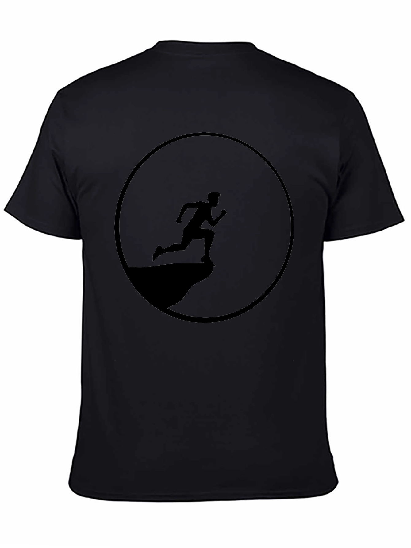 Black Running Man Graphic Tee