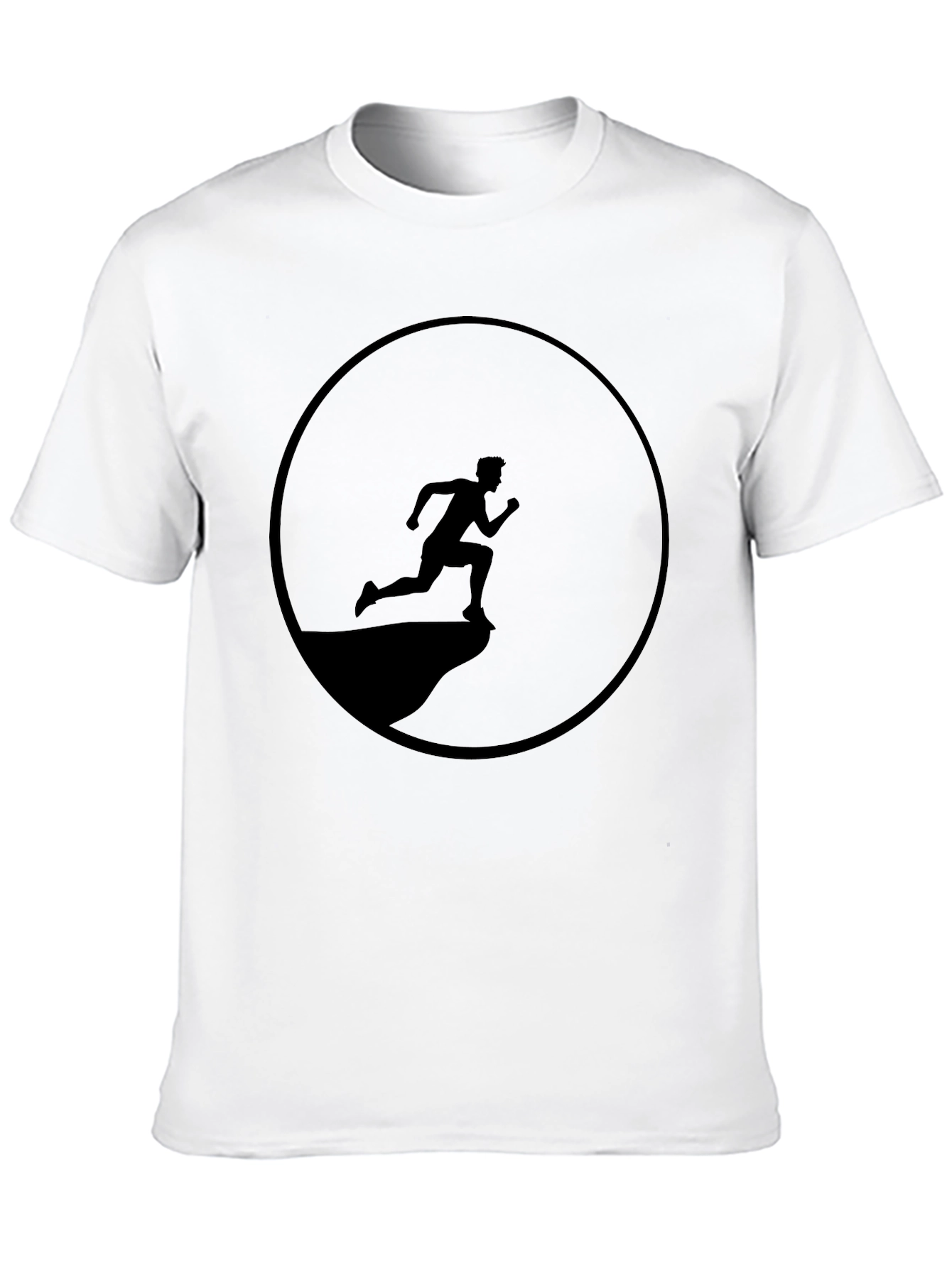 Black Running Man Graphic Tee