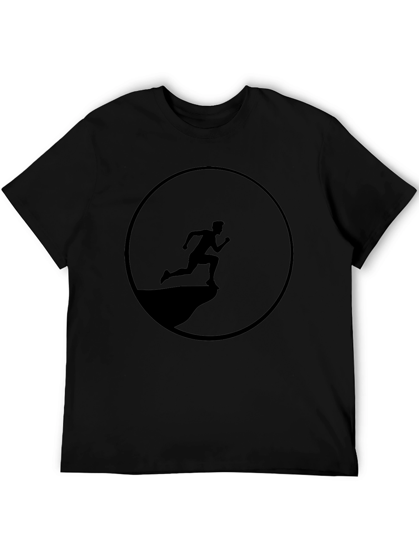 Black Running Man Graphic Tee
