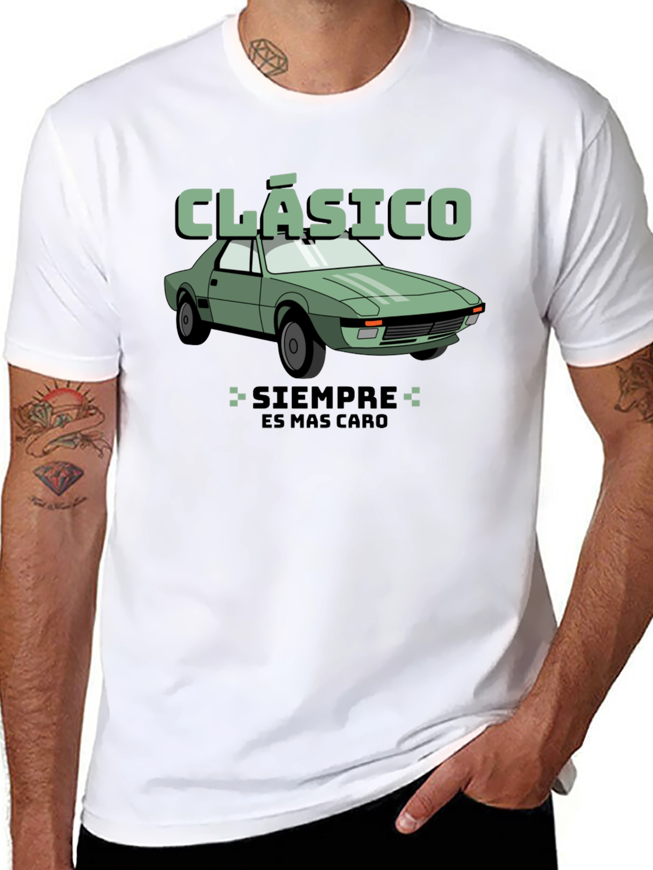 Classic Car T-Shirt - Siempre Es Mas Caro