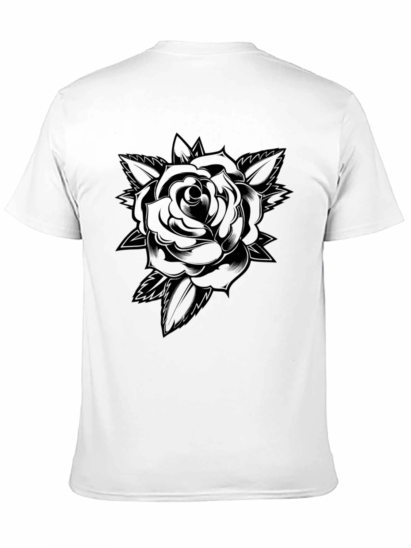 Black Rose Graphic T-Shirt - Mens Casual Tee
