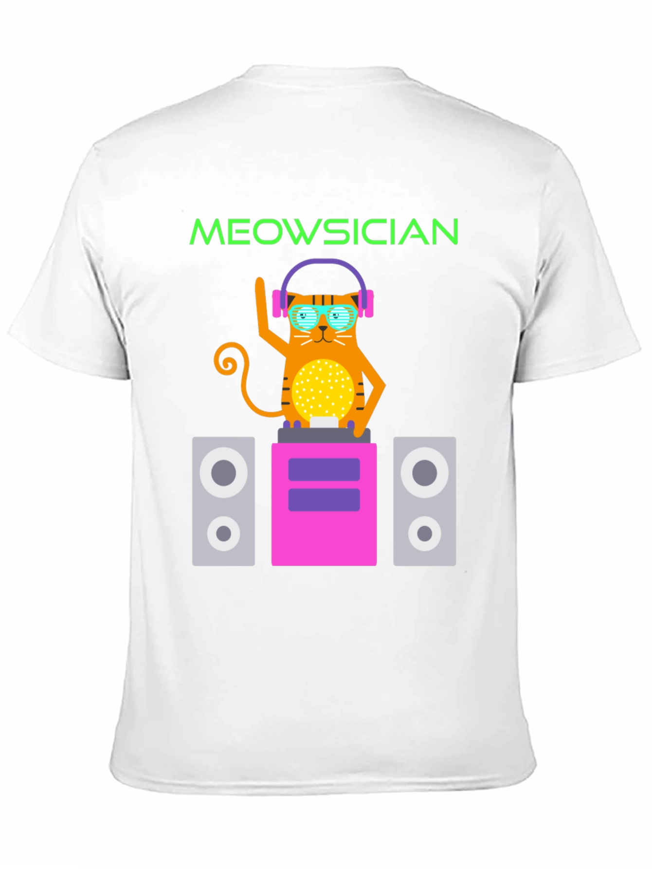 Meowsician Cat DJ Graphic Tee