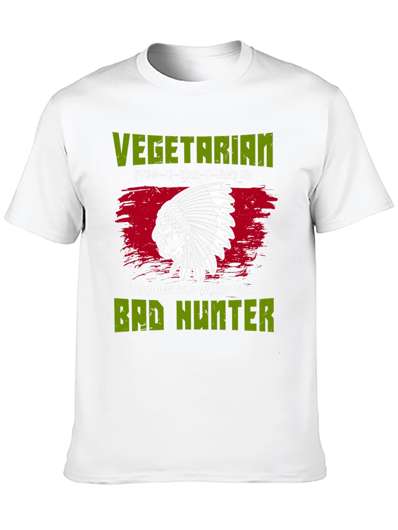 Vegetarian Bad Hunter T-Shirt Novelty Gift