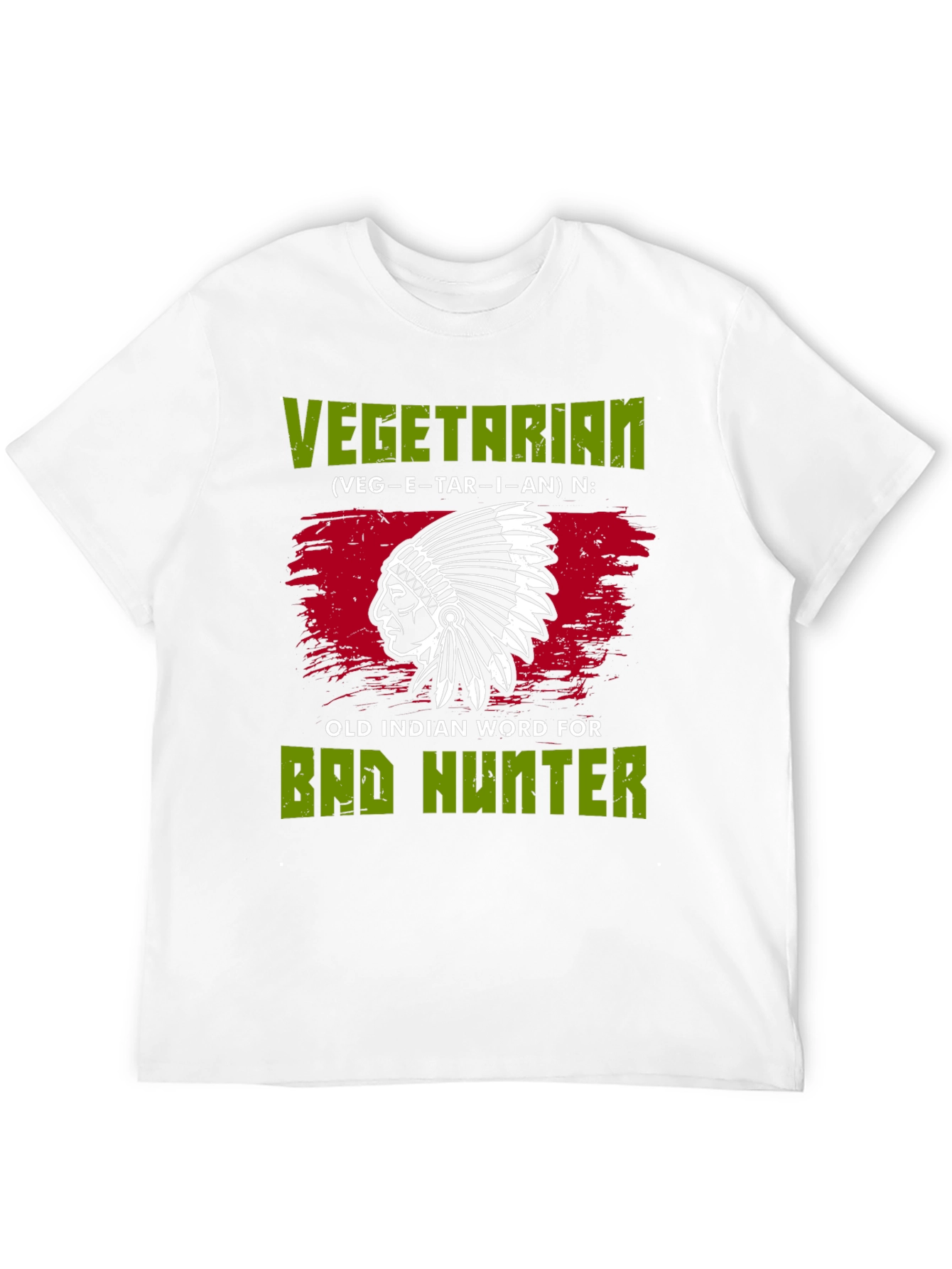 Vegetarian Bad Hunter T-Shirt Novelty Gift