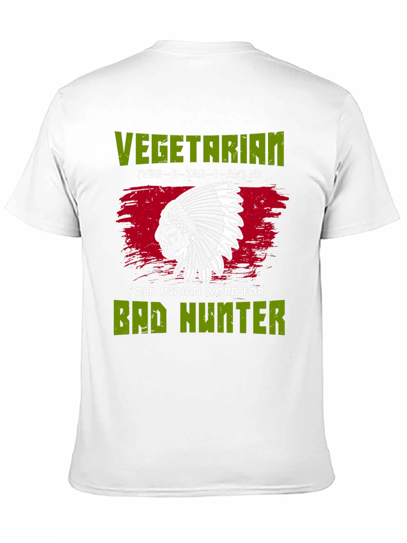 Vegetarian Bad Hunter T-Shirt Novelty Gift