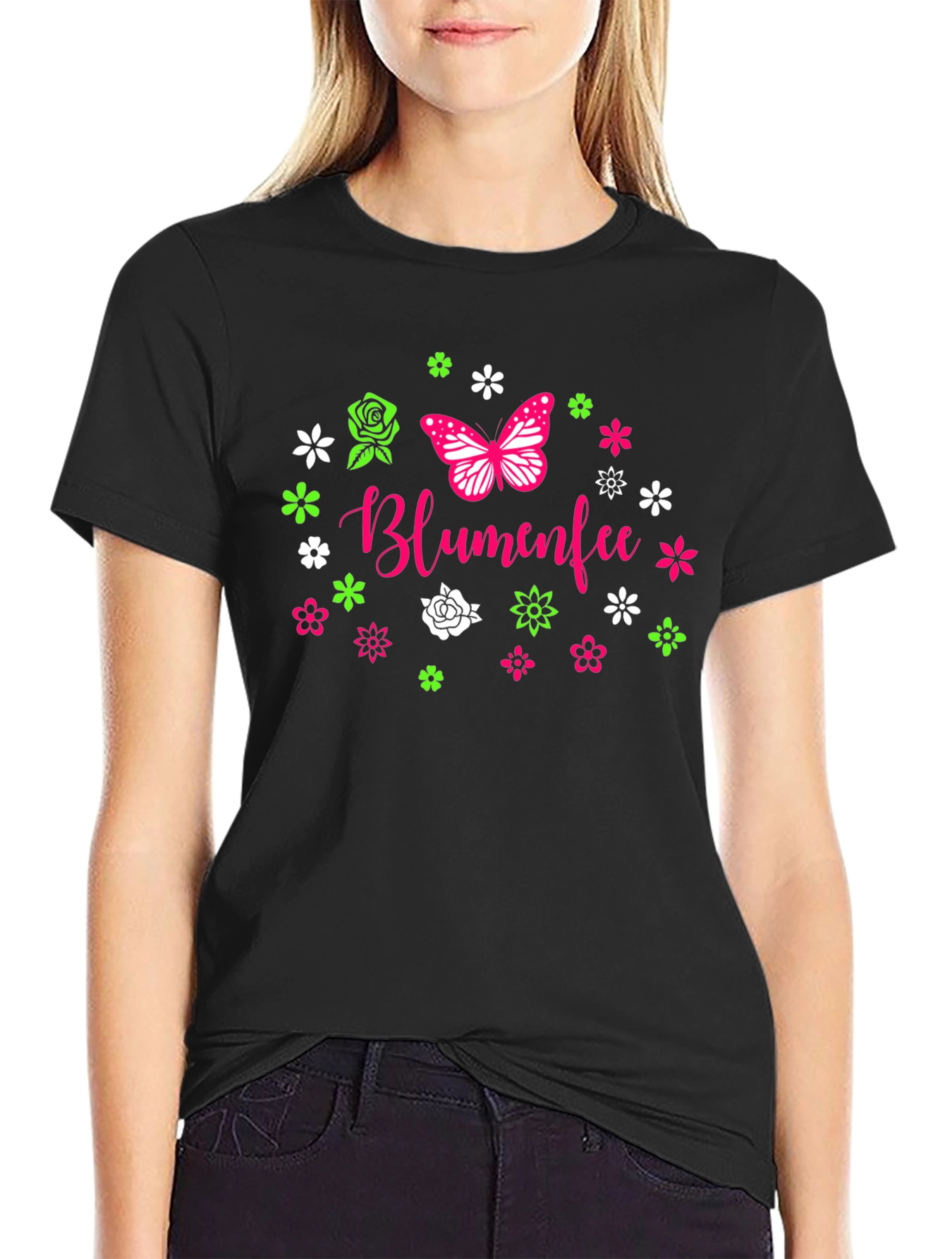 Blumenfee Butterfly Flower T-Shirt
