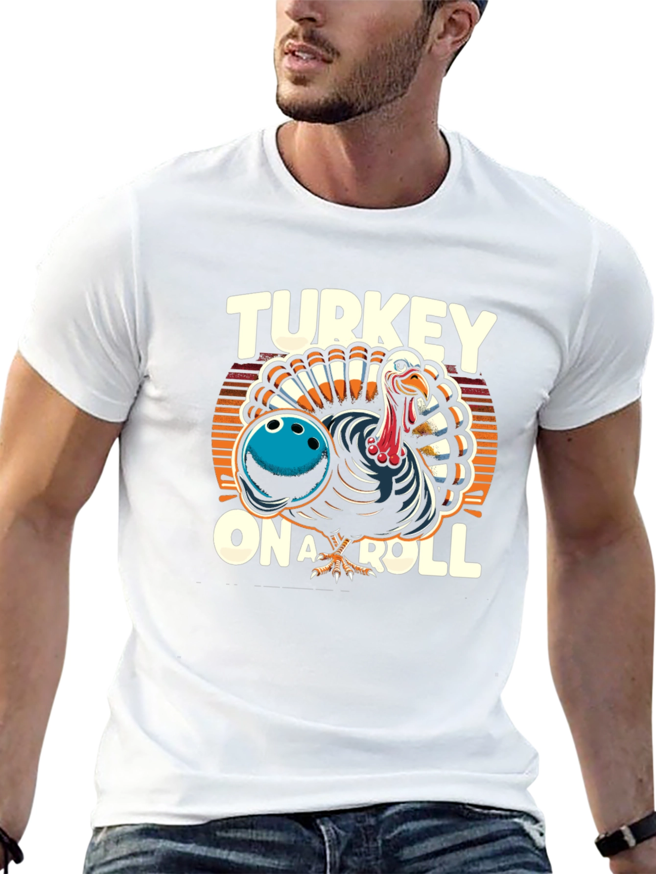 Turkey On A Roll Graphic T-Shirt