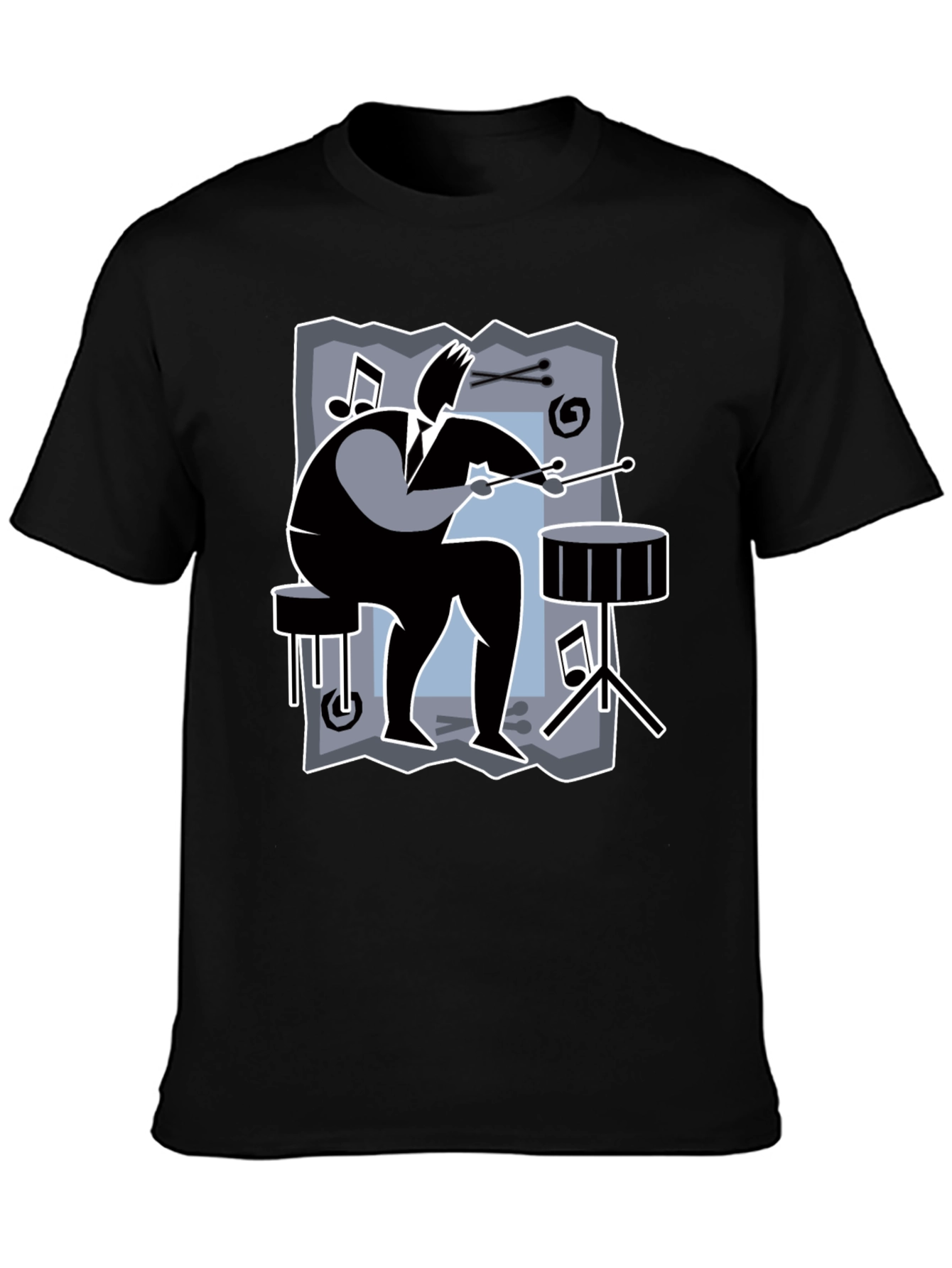 Drummer Graphic Tee - Black