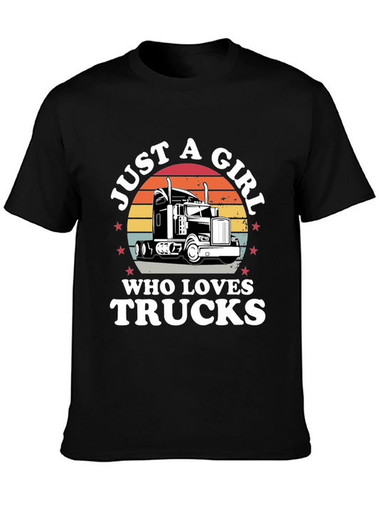Just A Girl Who Loves Trucks T-Shirt
