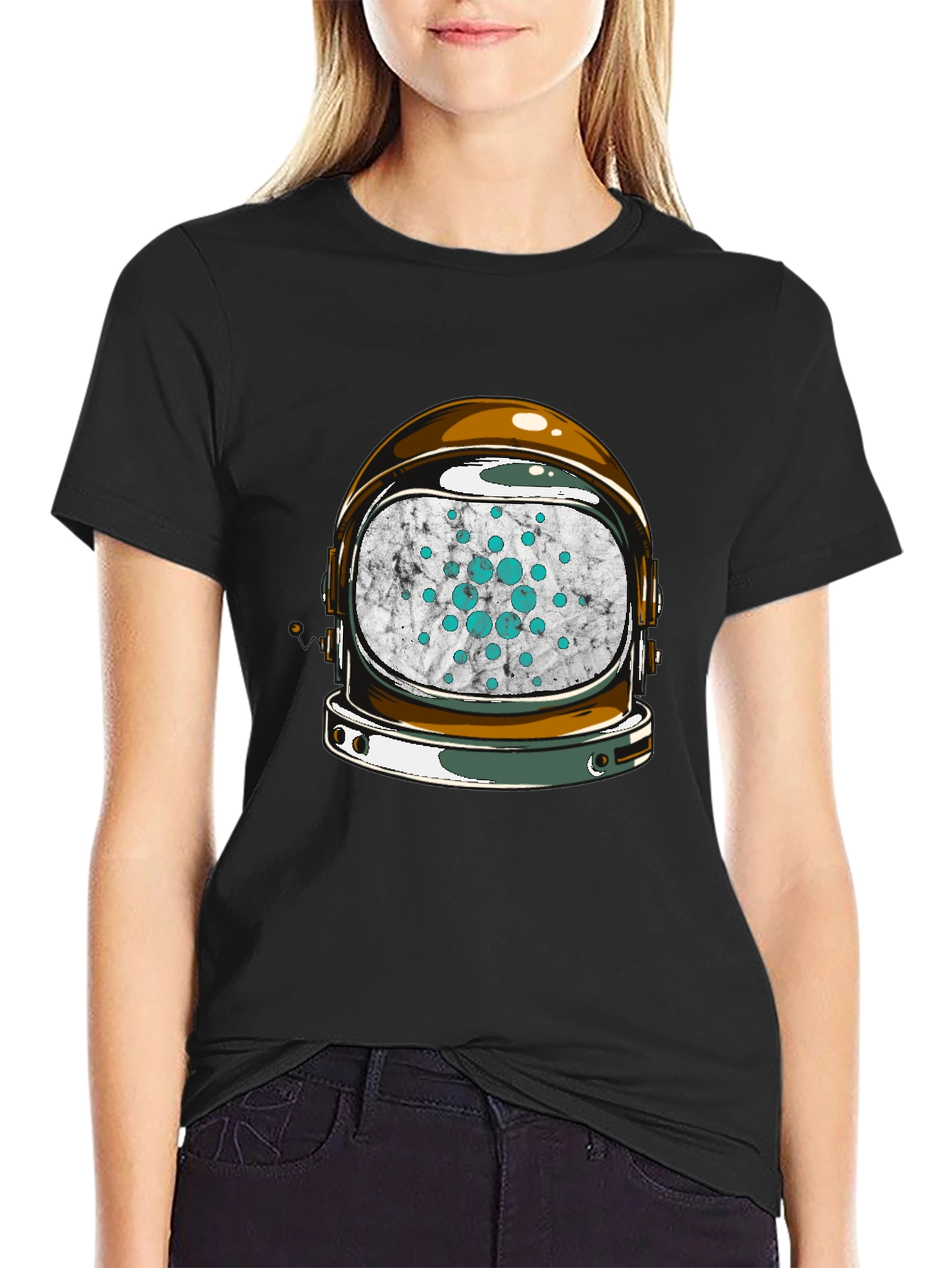 Astronaut Helmet Cardano Crypto Tee