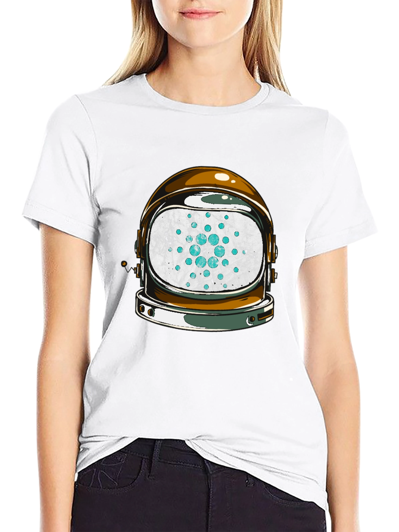 Astronaut Helmet Cardano Crypto Tee