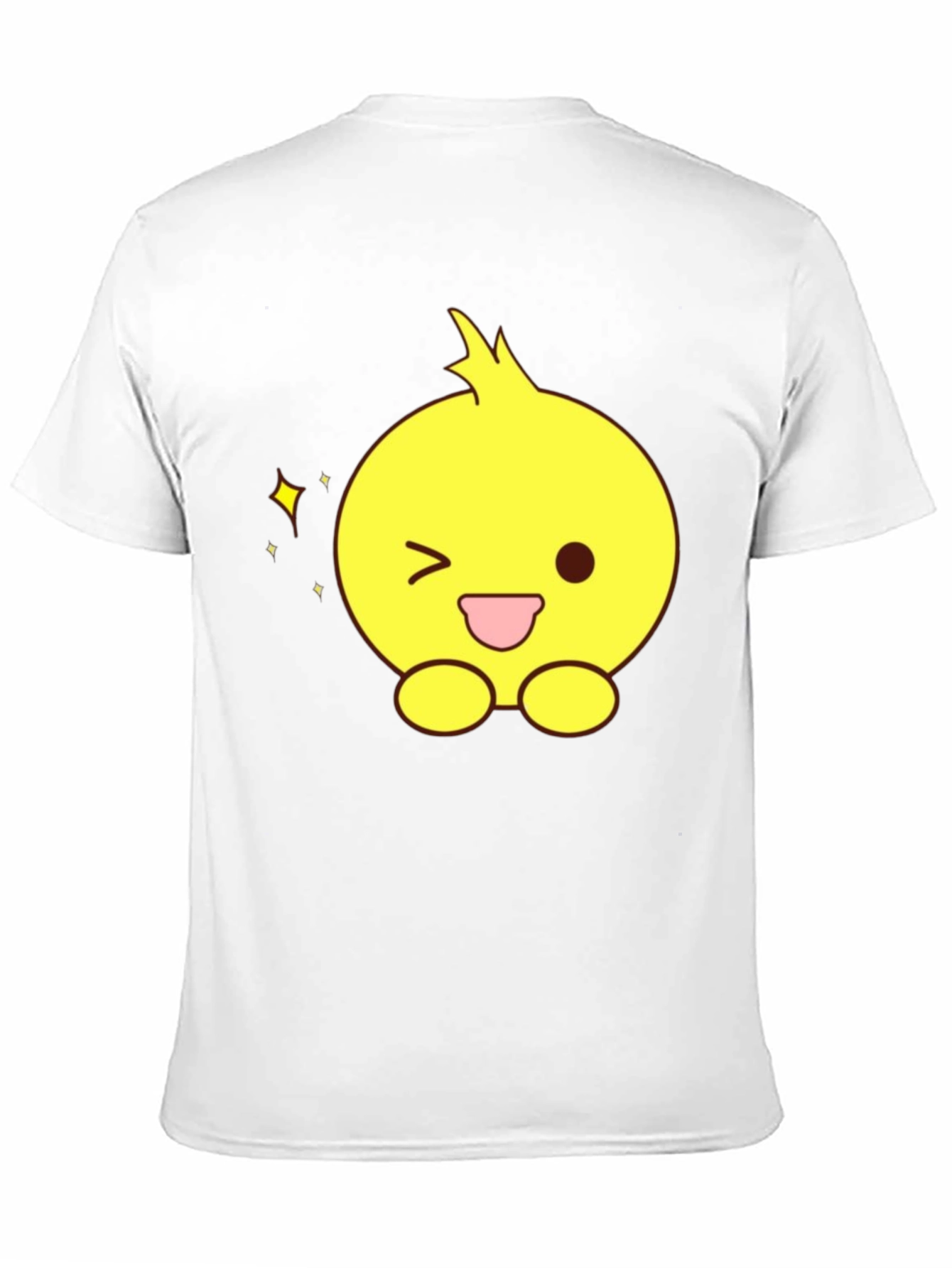 Cute Cartoon Chick Black T-Shirt