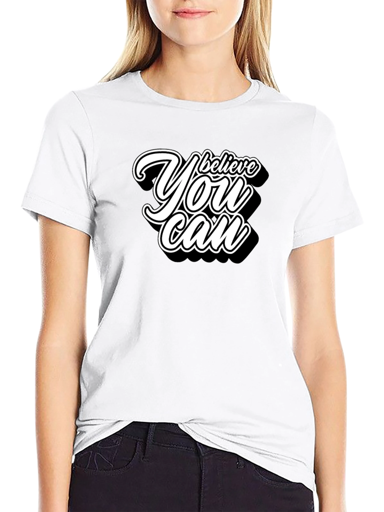 Believe You Can Graphic T-Shirt - Motivational Tee